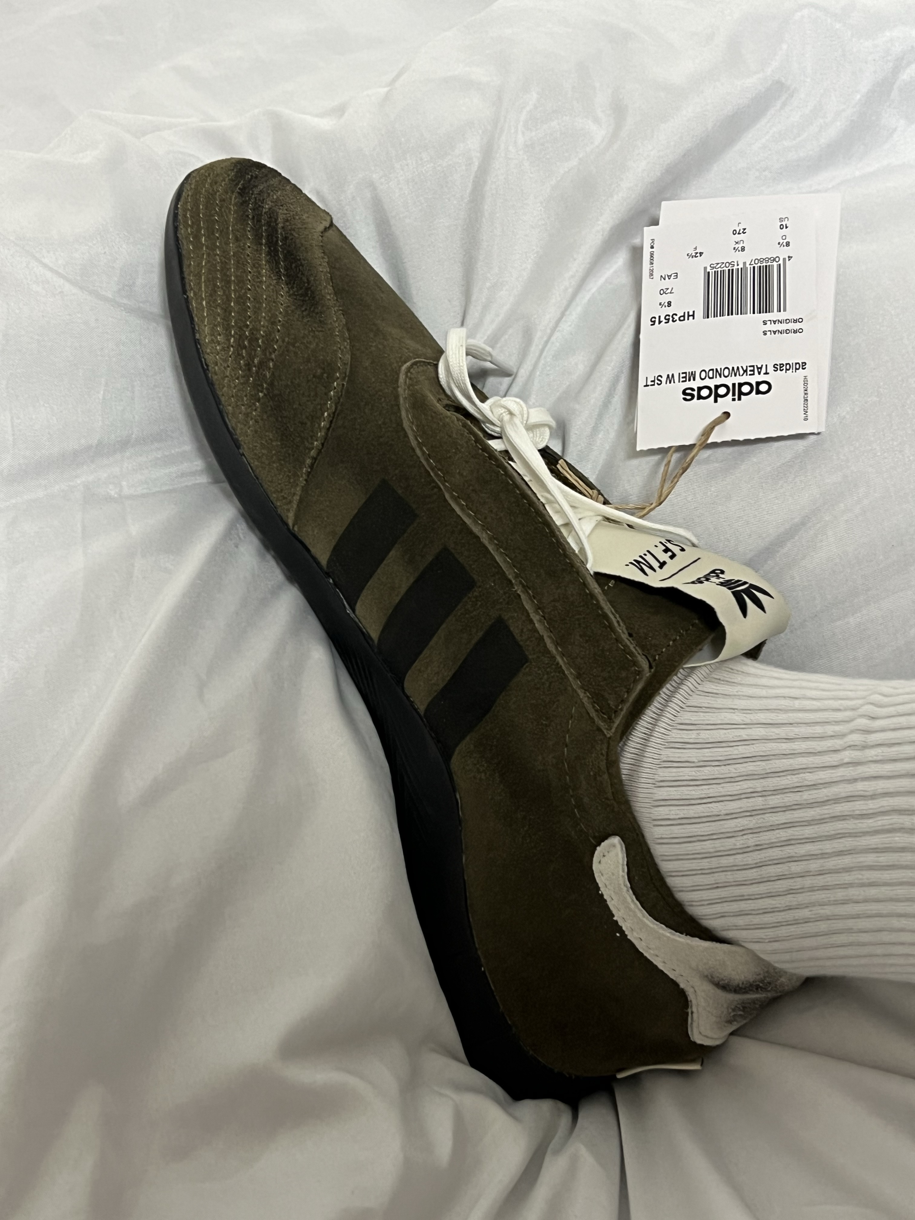 (W) Adidas x Song for the Mute Taekwondo Mei Olive Core Black, (W) Adidas x Song for the Mute Taekwondo Mei Core Black Cloud White 착용 스타일 - 3