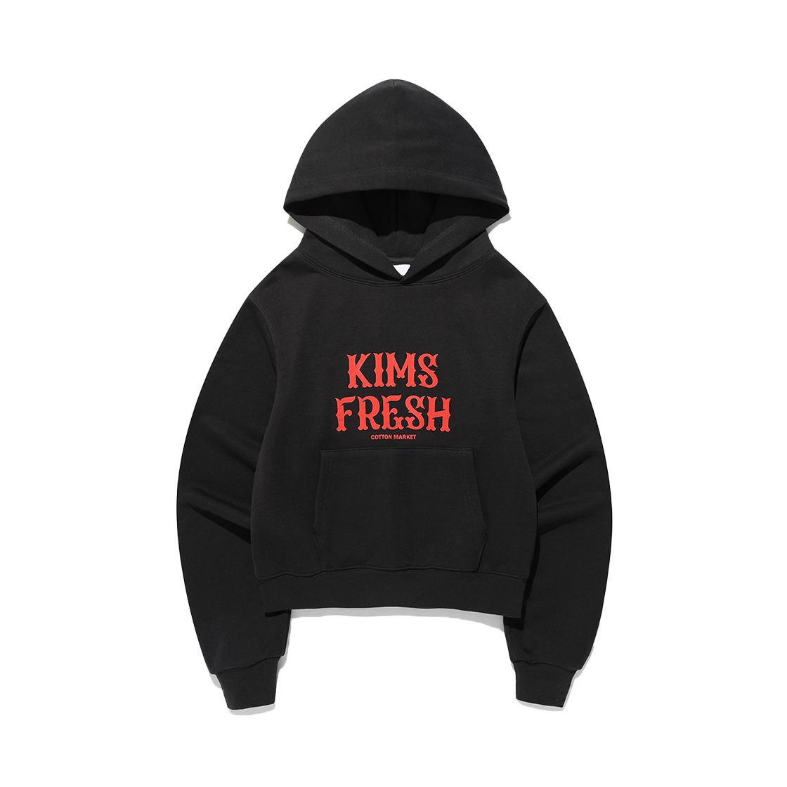 KIB5FUM417ABK Kims Fresh Cotton Market Kims Aren Logo Hoodie Black