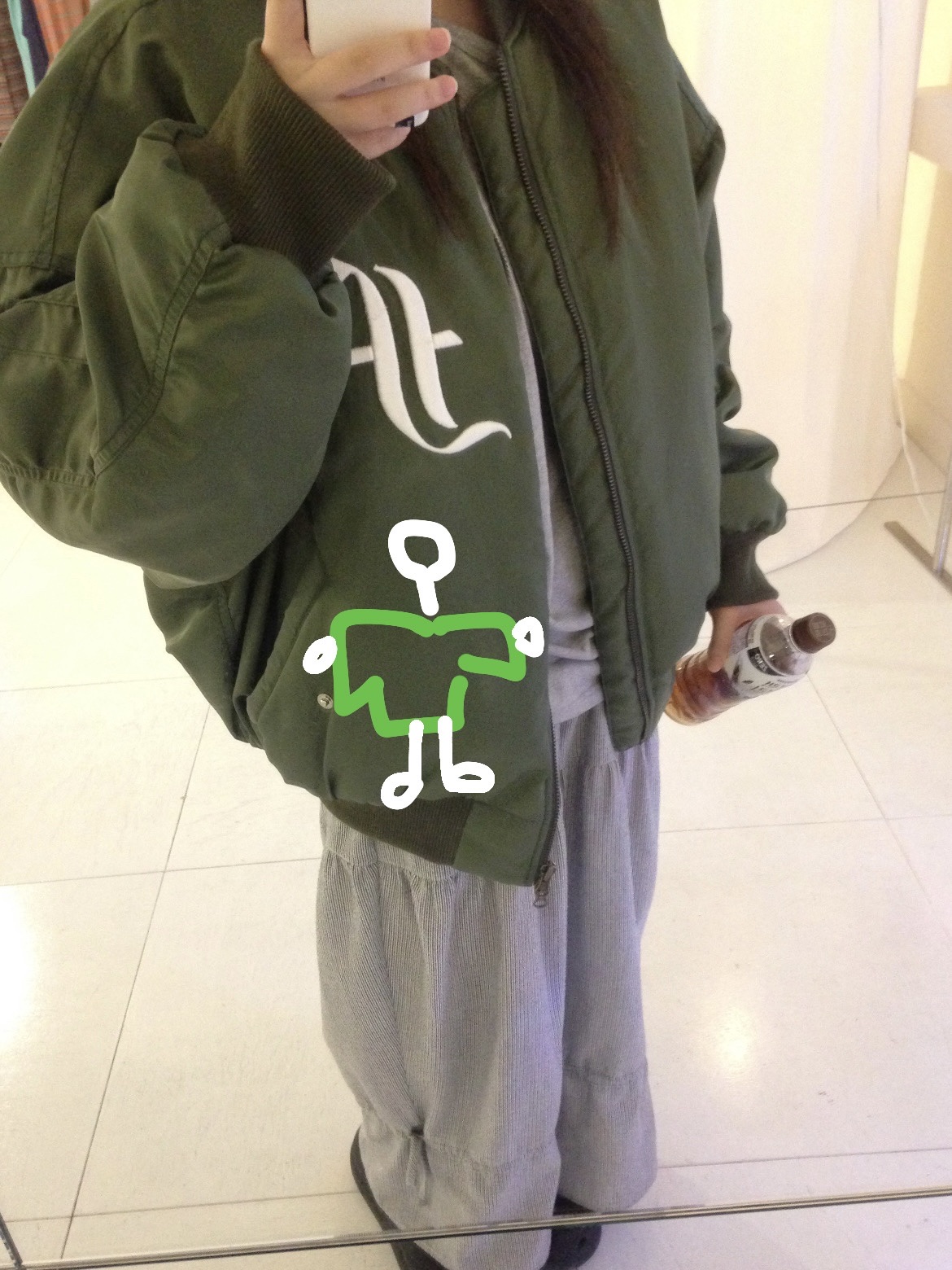 COYSEIO Shirring Rough Pants Stripe 착용 스타일