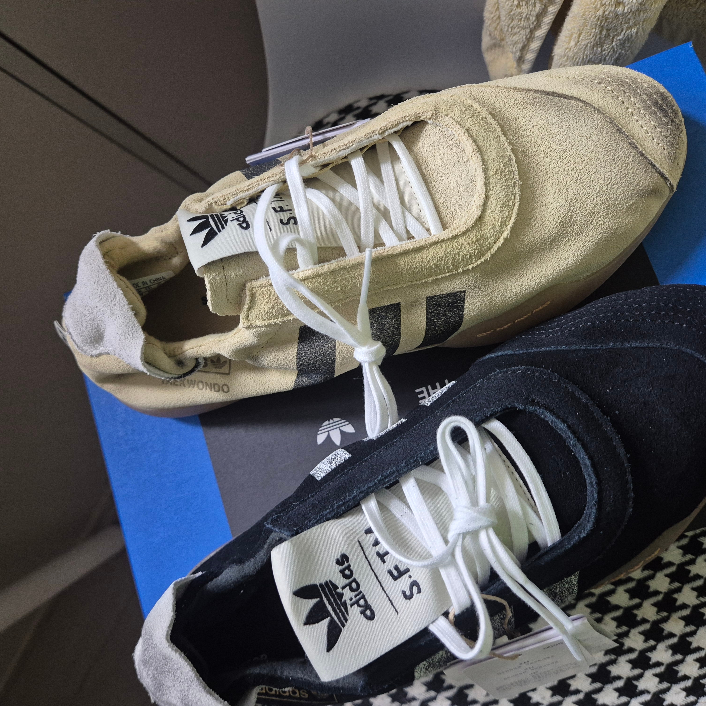 (W) Adidas x Song for the Mute Taekwondo Mei Cream White Core Black, (W) Adidas x Song for the Mute Taekwondo Mei Core Black Cloud White 착용 스타일