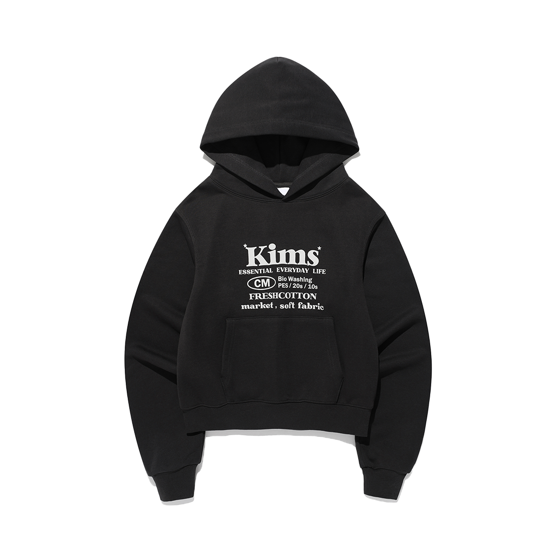 KIB5FUM410ABK Kims Fresh Cotton Market (Unisex) Everyday Bam Logo Hoodie Black