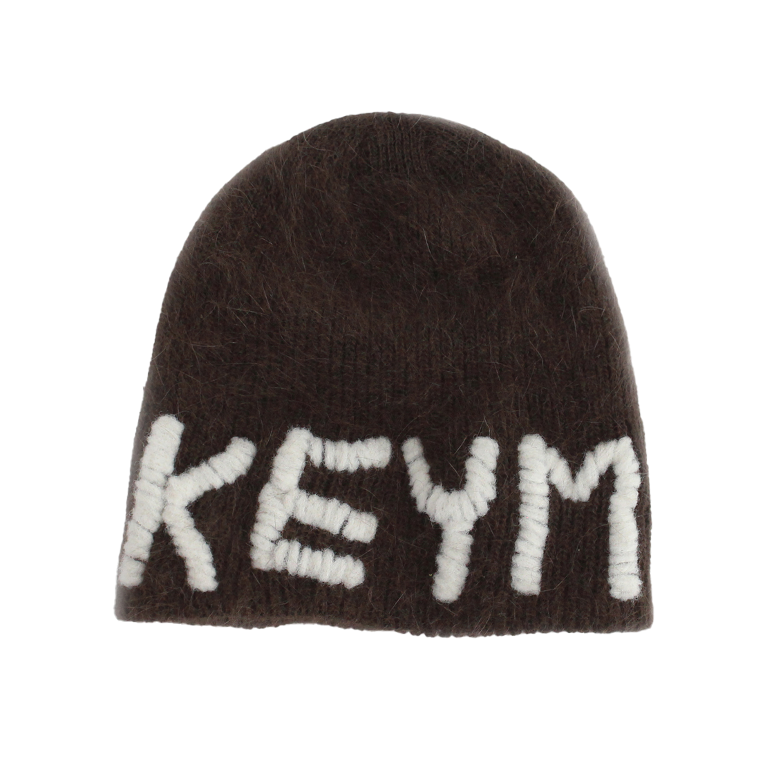 키미저리 핸드메이드 앙고라 비니 브라운(Keymisery Handmade Angora Beanie Brown)