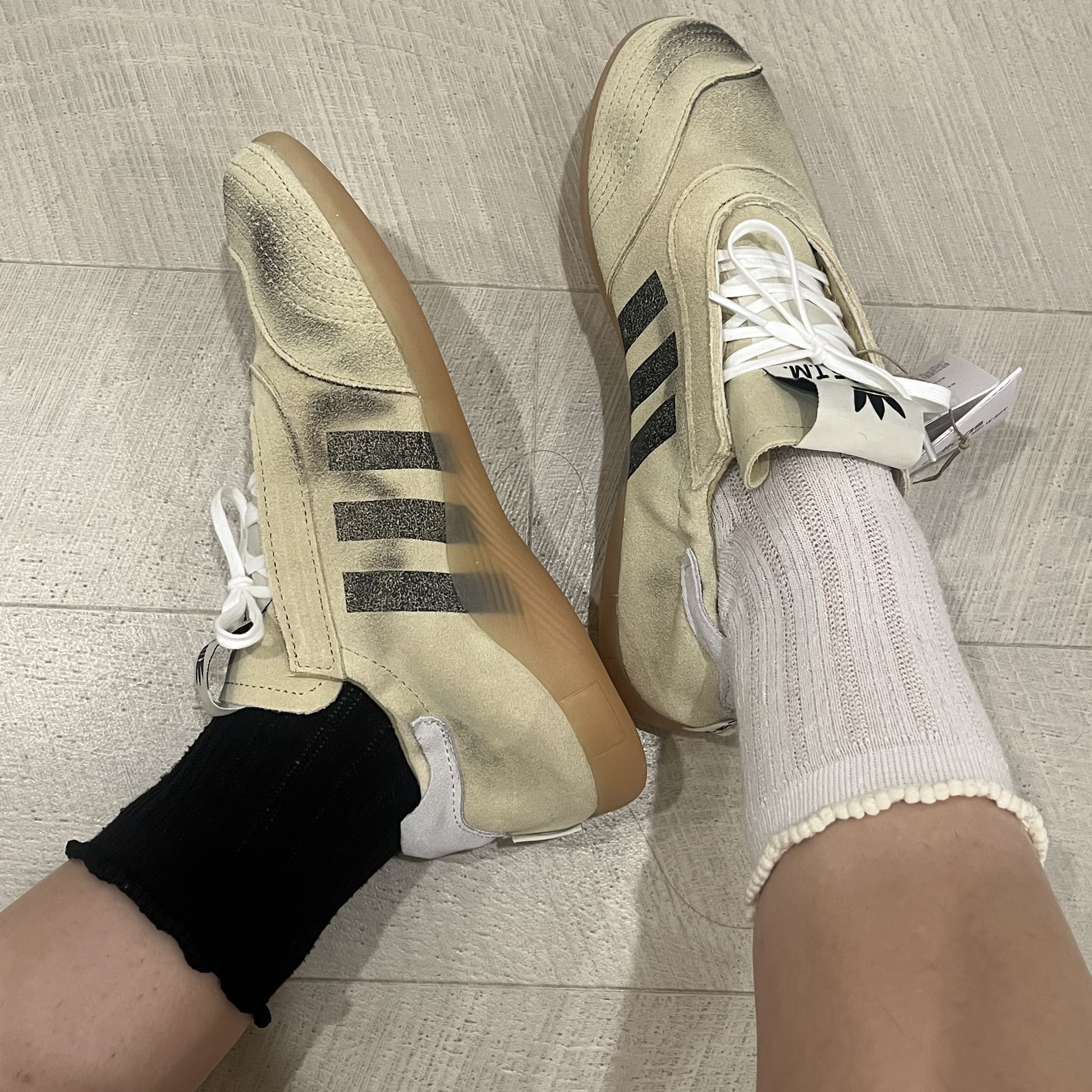 (W) Adidas x Song for the Mute Taekwondo Mei Cream White Core Black 착용 스타일 - 2