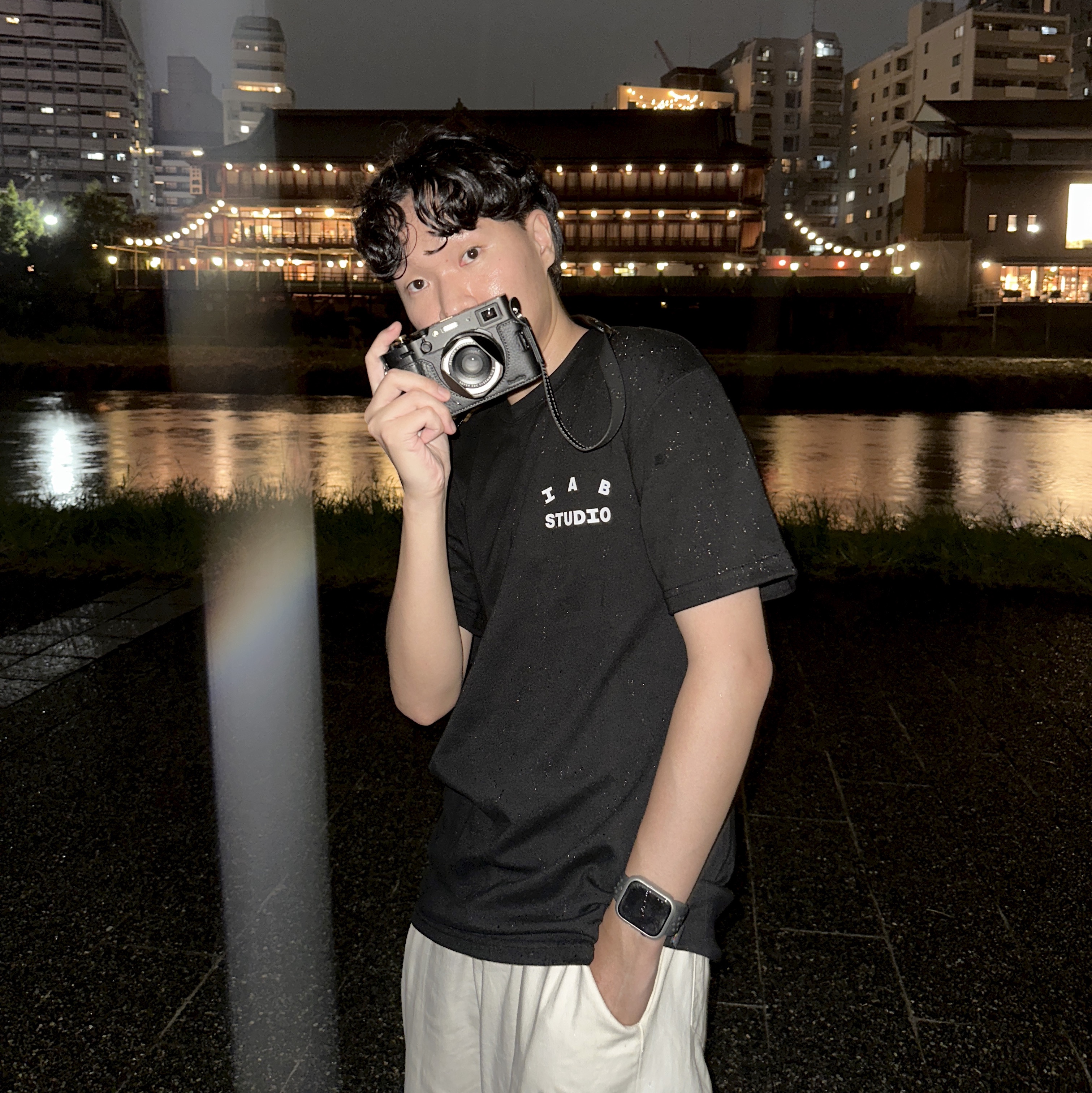 IAB Studio 10th Anniversary T-Shirt Black, Fujifilm X100VI Black (Korean Ver.) 착용 스타일 - 2