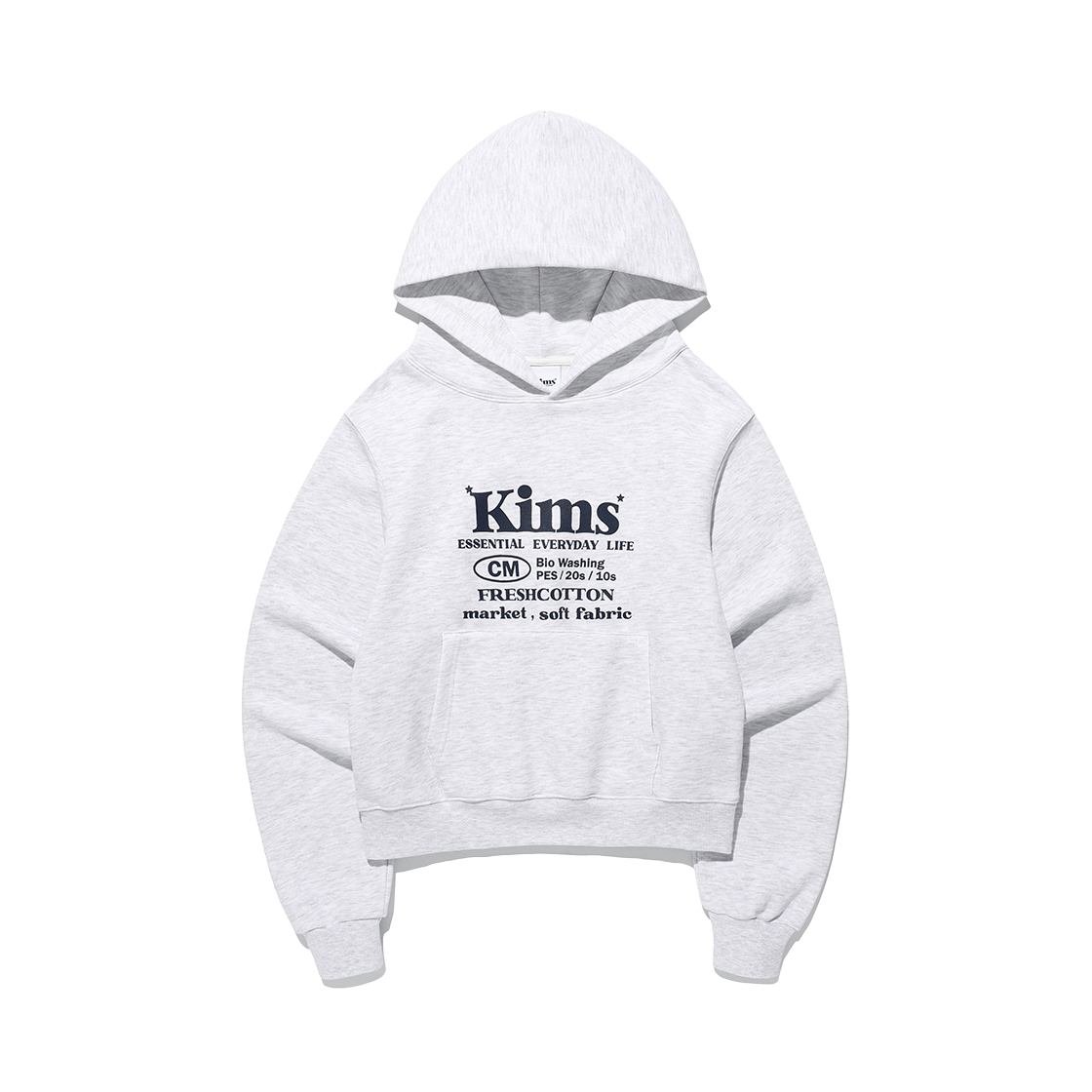 KIB5FUM410AGR Kims Fresh Cotton Market (Unisex) Everyday Bam Logo Hoodie Grey