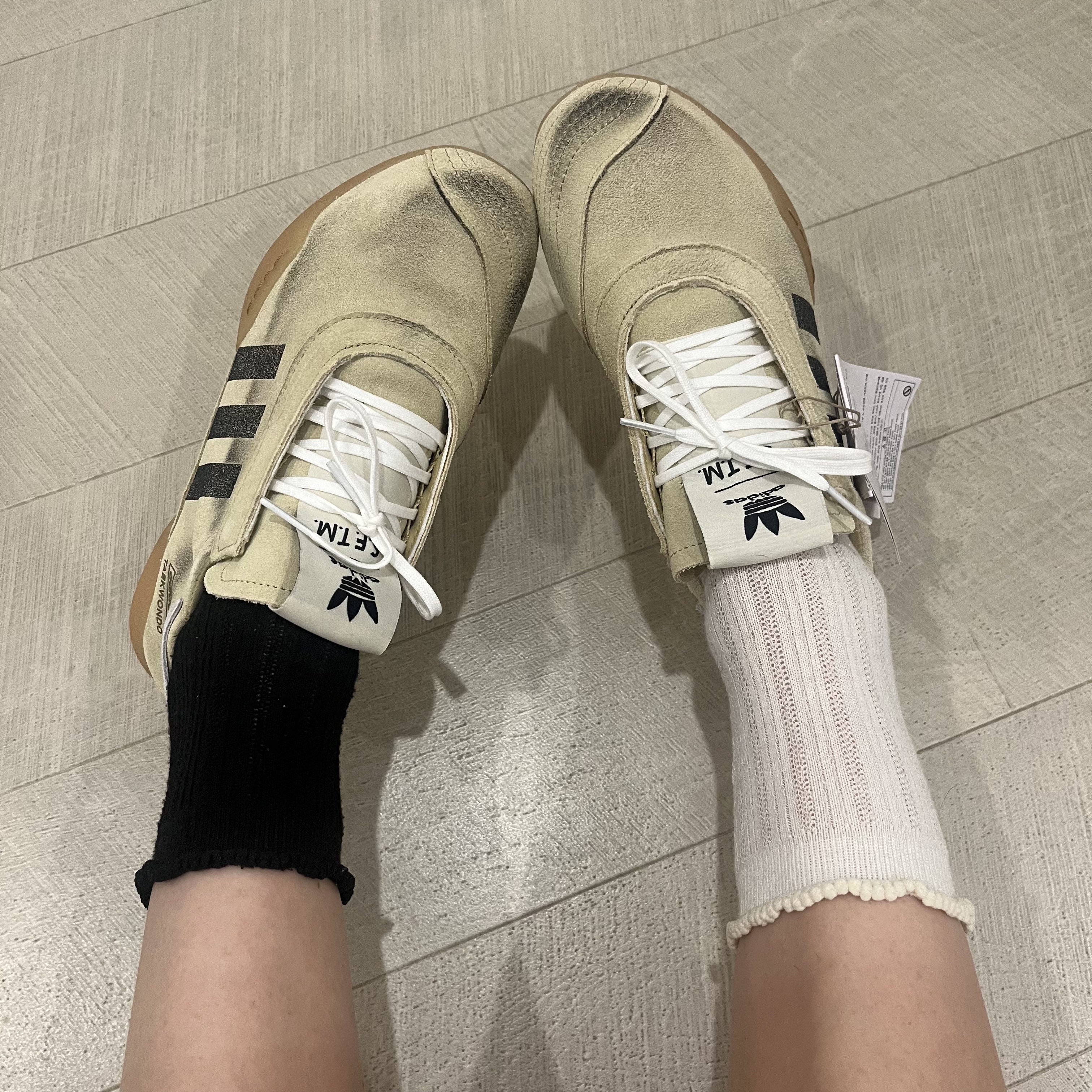 (W) Adidas x Song for the Mute Taekwondo Mei Cream White Core Black 착용 스타일 - 1
