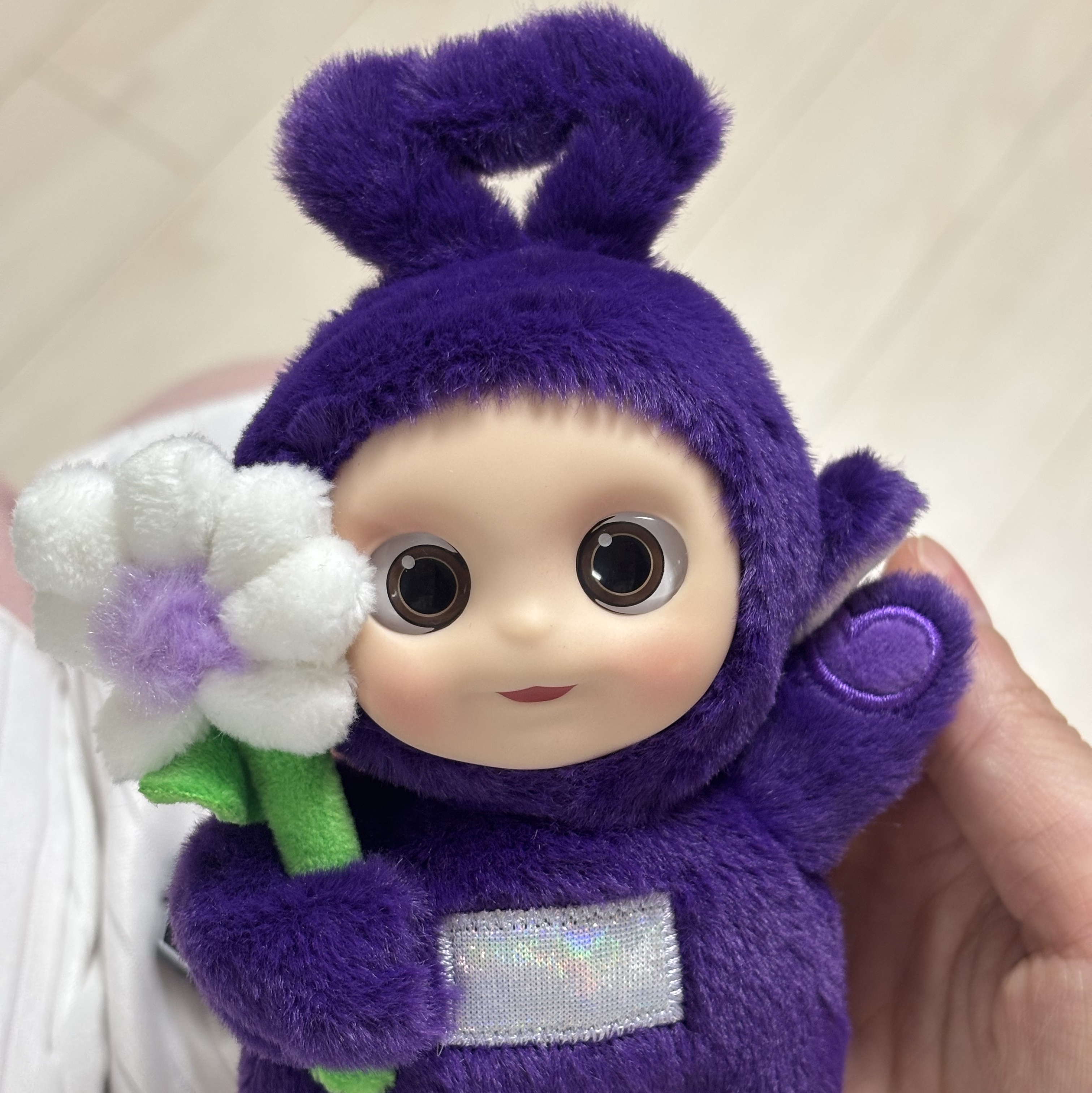 Pop Mart Teletubbies Say Hello Series Figures Sealed Case Tinky Winky's Chill Flower (Opened Case) 착용 스타일 - 1