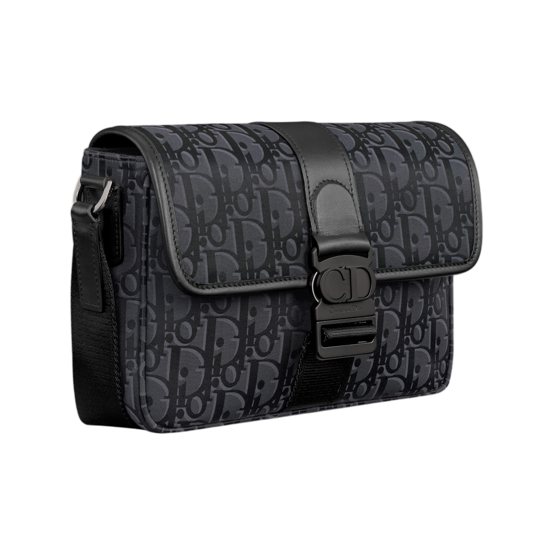 디올 트렉 메신저 백 플랩 디올 오블리크 나일론 블랙(Dior Trek Messenger Bag with Flap Dior Oblique Nylon Black) - 2