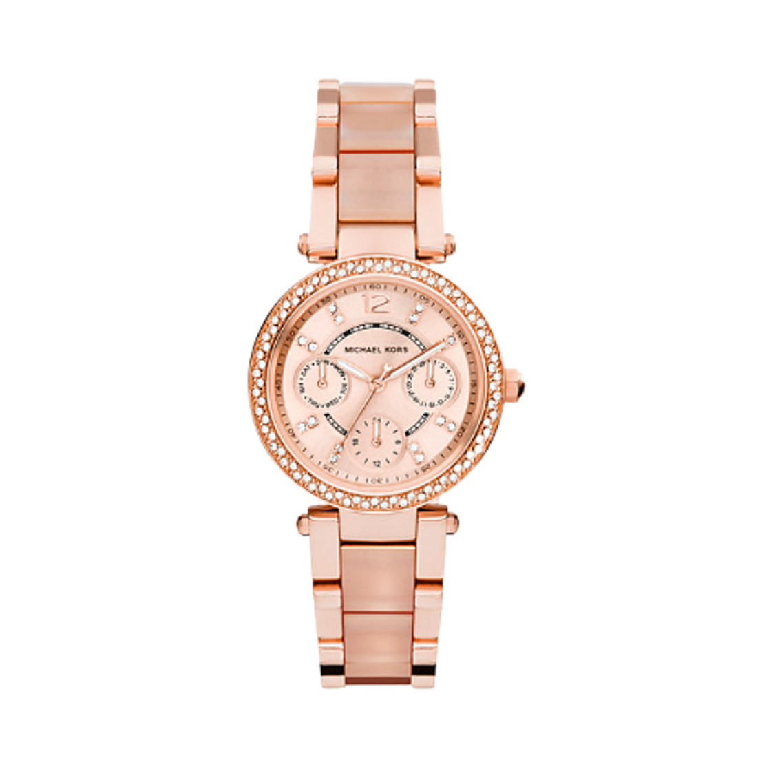 MK6110 (W) Michael Kors Mini Parker 33mm Blush Acetate Watch Rose Gold