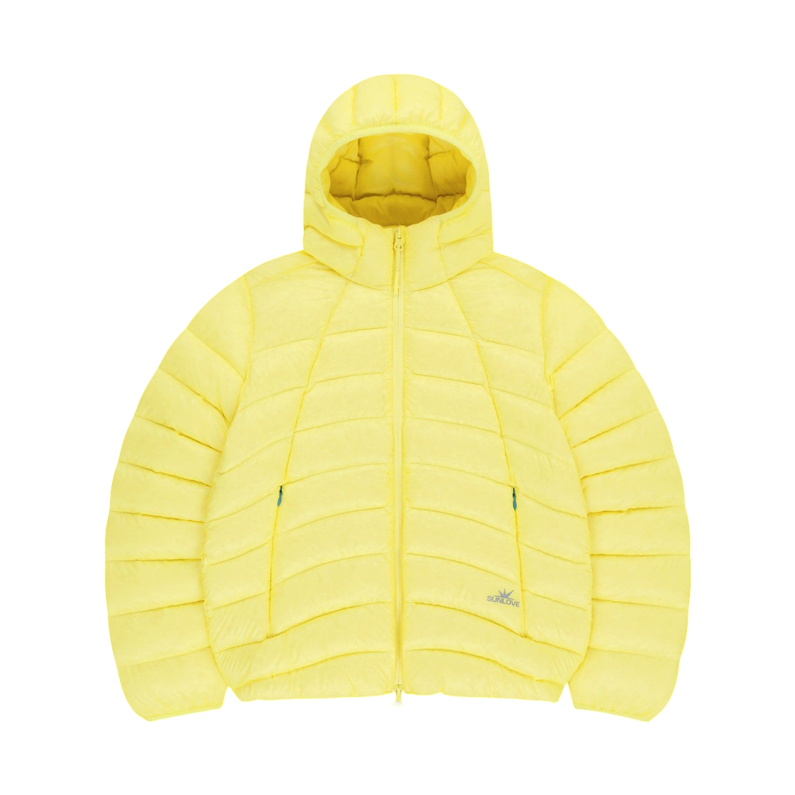 SLCO0OOWHS02YL Sunlove Hooded Fly Light Down Jacket Yellow