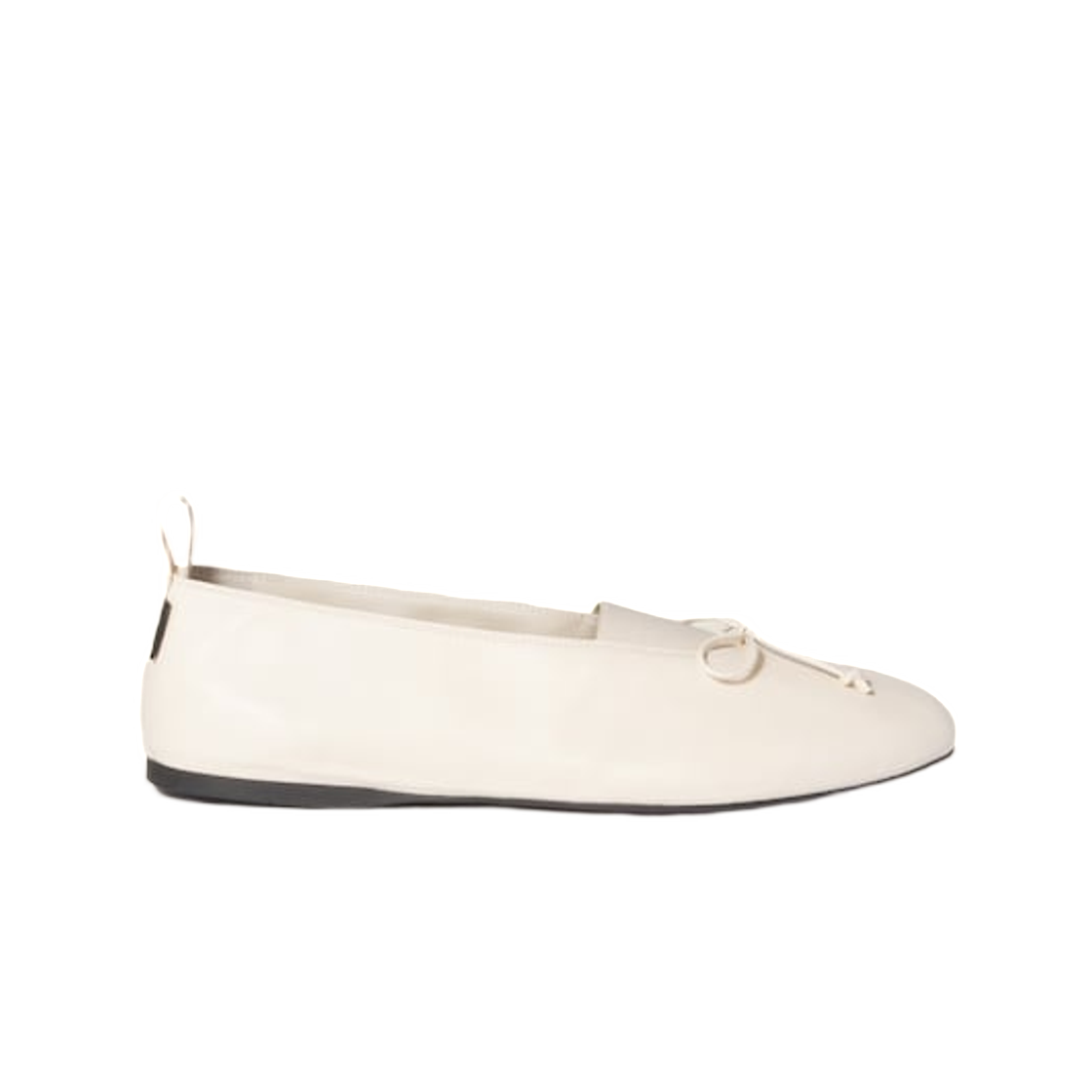 5F552E-038-F0304 (W) Miu Miu Elan Nappa Leather Ballerinas Ivory