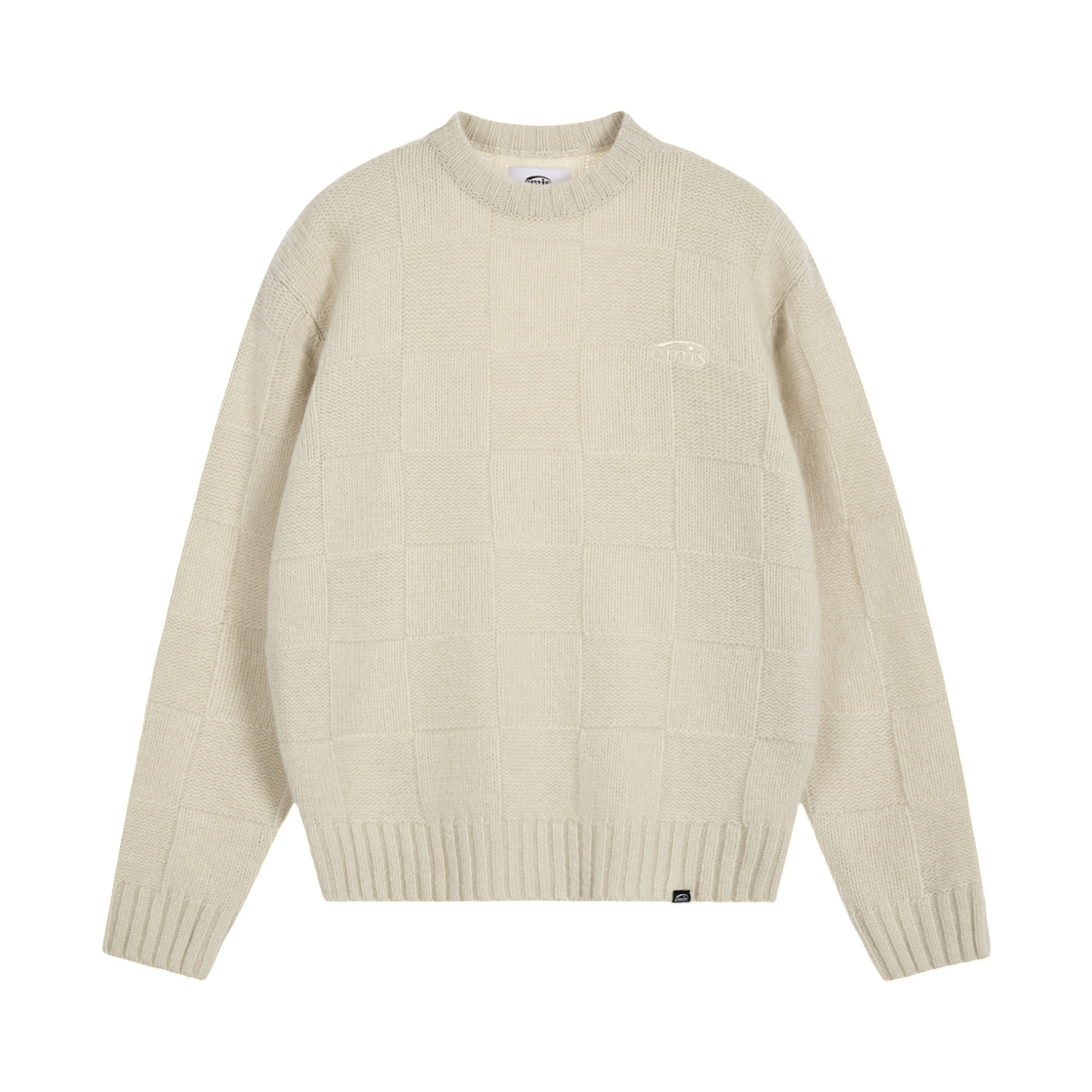 - Emis Check Knitted Pullover Ivory