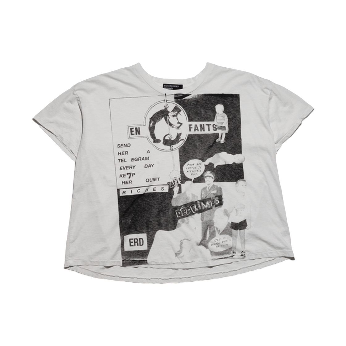앙팡 리쉬 데프리메 킵 허 콰이엇 티셔츠 페이디드 화이트(Enfants Riches Deprimes Keep Her Quiet T-Shirt Faded White) - 1