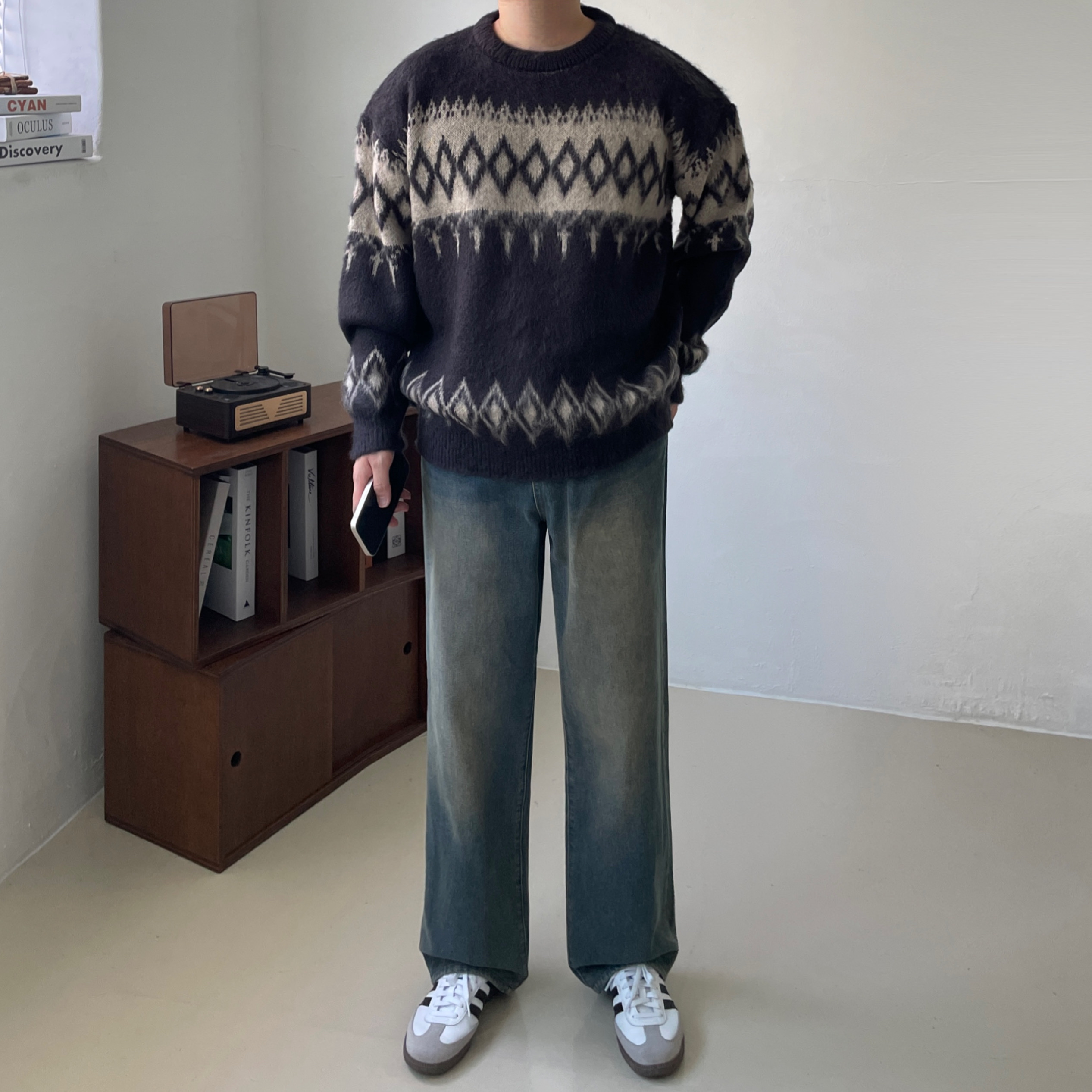 Adidas Samba OG Cloud White 착용 스타일 - 1