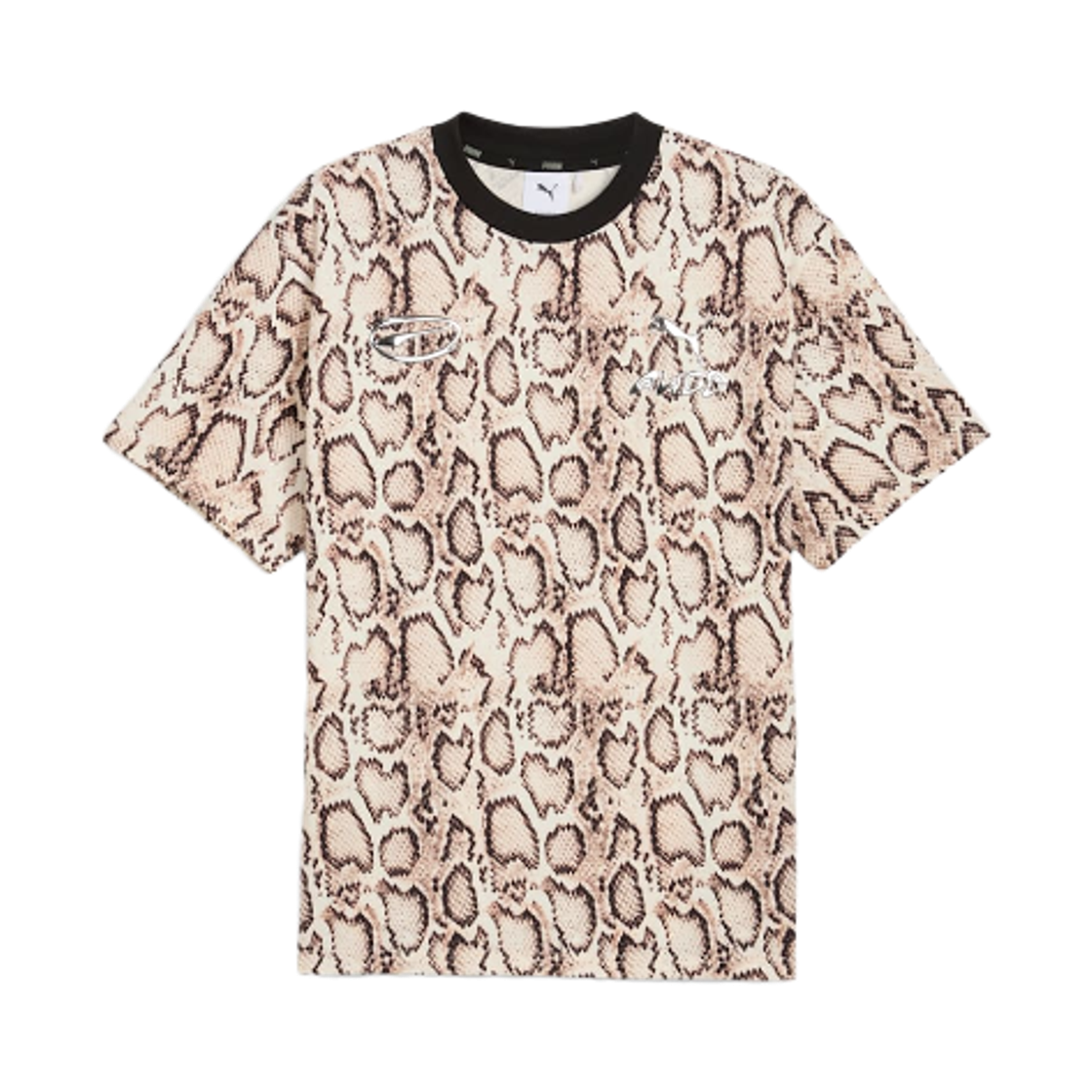 푸마 x 에이셉 라키 스네이크스킨 티셔츠 프로스티드 아이보리 AOP(Puma x A$AP Rocky Snakeskin T-Shirt Frosted Ivory-AOP)