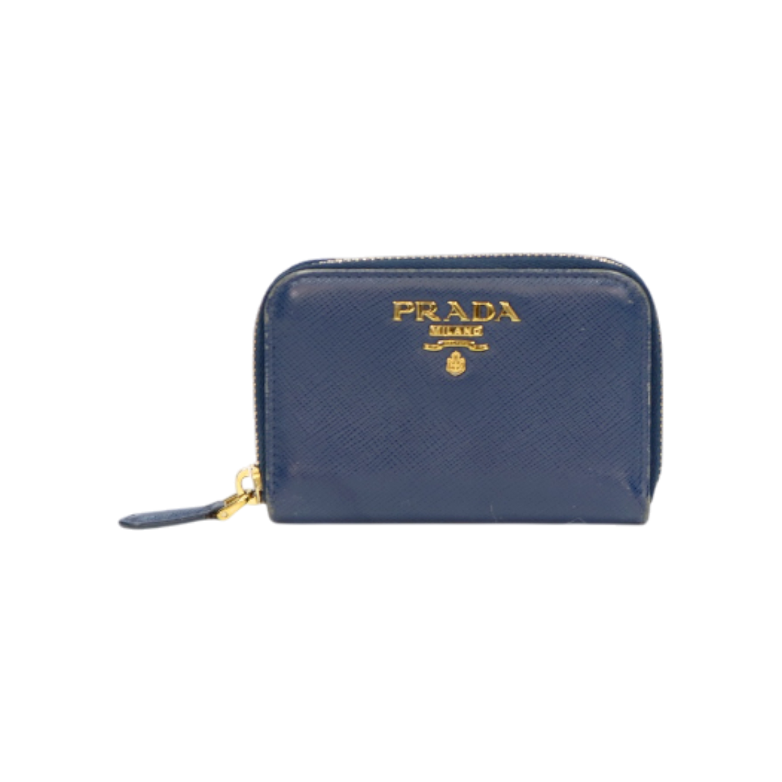 IT6C7OUHABOK Prada Blue Saffiano Leather Zip Wallet