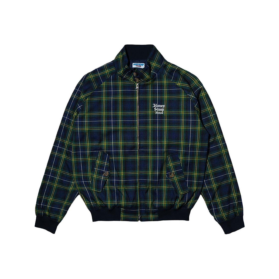 허니스쿱하우스 OE 로고 체크 자켓 네이비(Honey Scoop House OE Logo Check Jacket Navy)