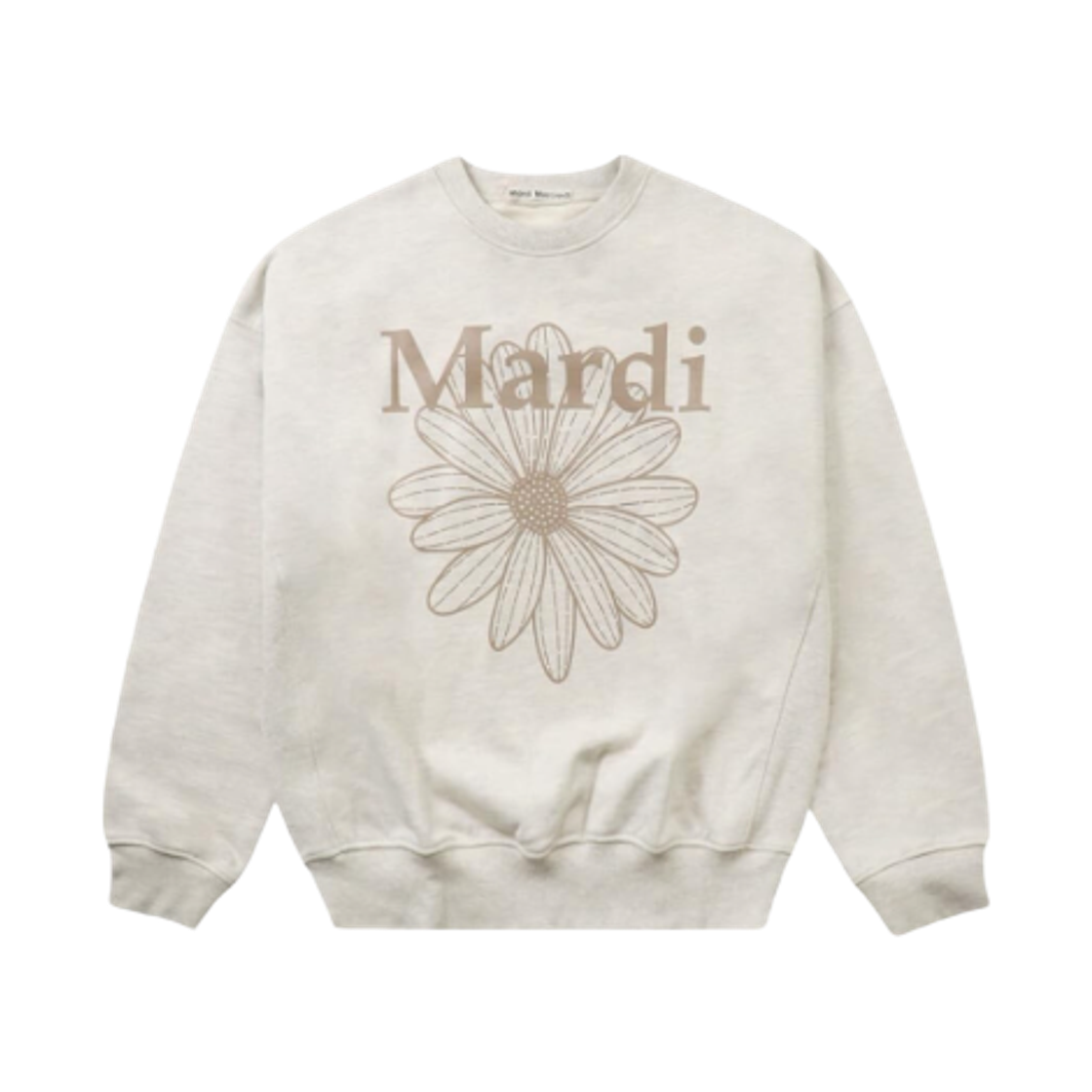 (W) 마르디 메크르디 플라워마르디 스웨트셔츠 오트밀 토프((W) Mardi Mercredi Flowermardi Sweatshirt Oatmeal Taupe)