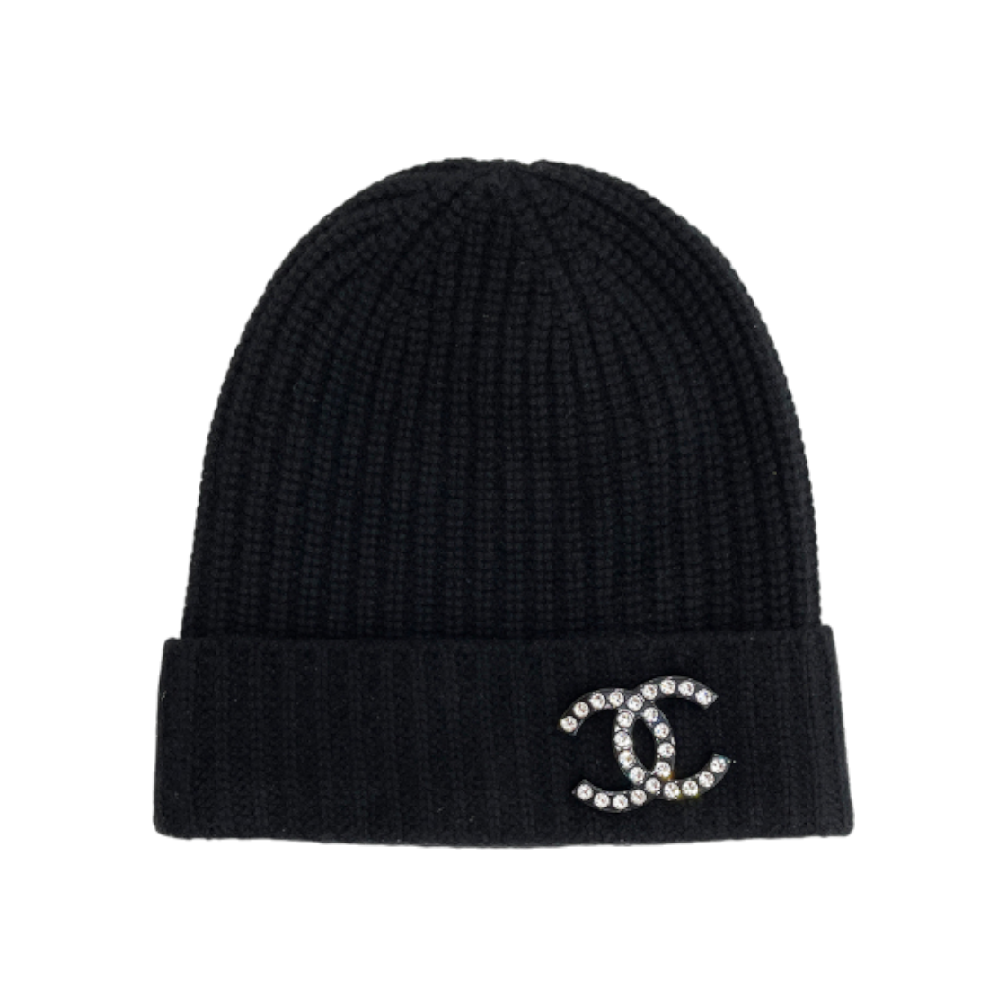 샤넬 CC로고 브로치 컴바인 캐시미어 비니 블랙 (3ET0803)(Chanel CC Logo Brooch Cashmere Beanie Black)