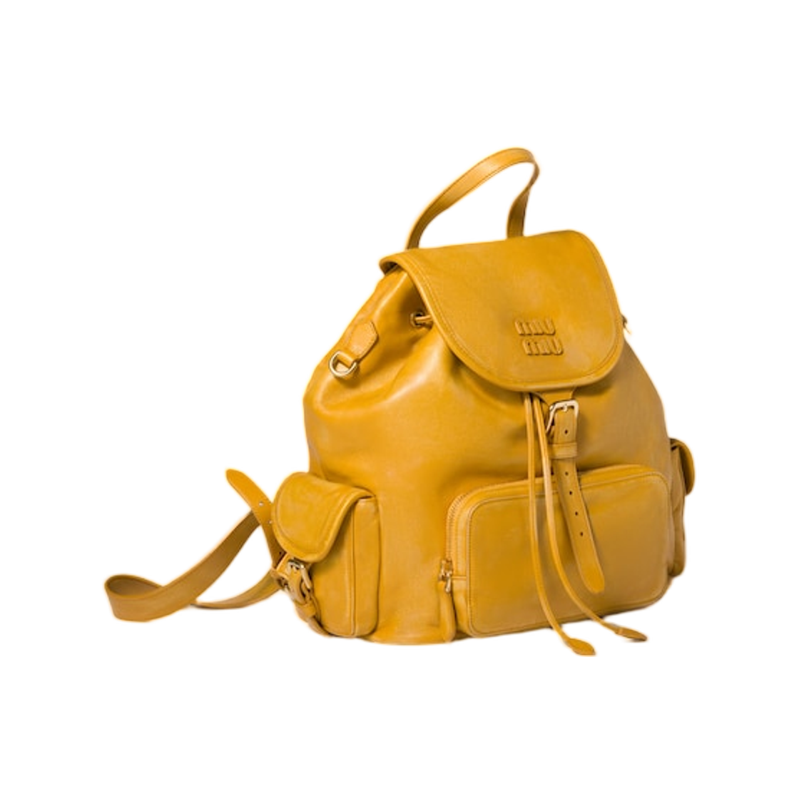 (W) 미우 미우 레더 백팩 위스키((W) Miu Miu Leather Backpack Whiskey) - 2