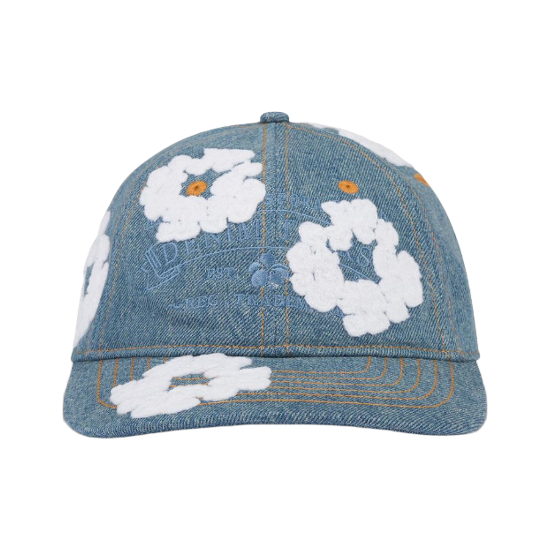 - Denim Tears Denim Cotton Wreath Cap Light Wash