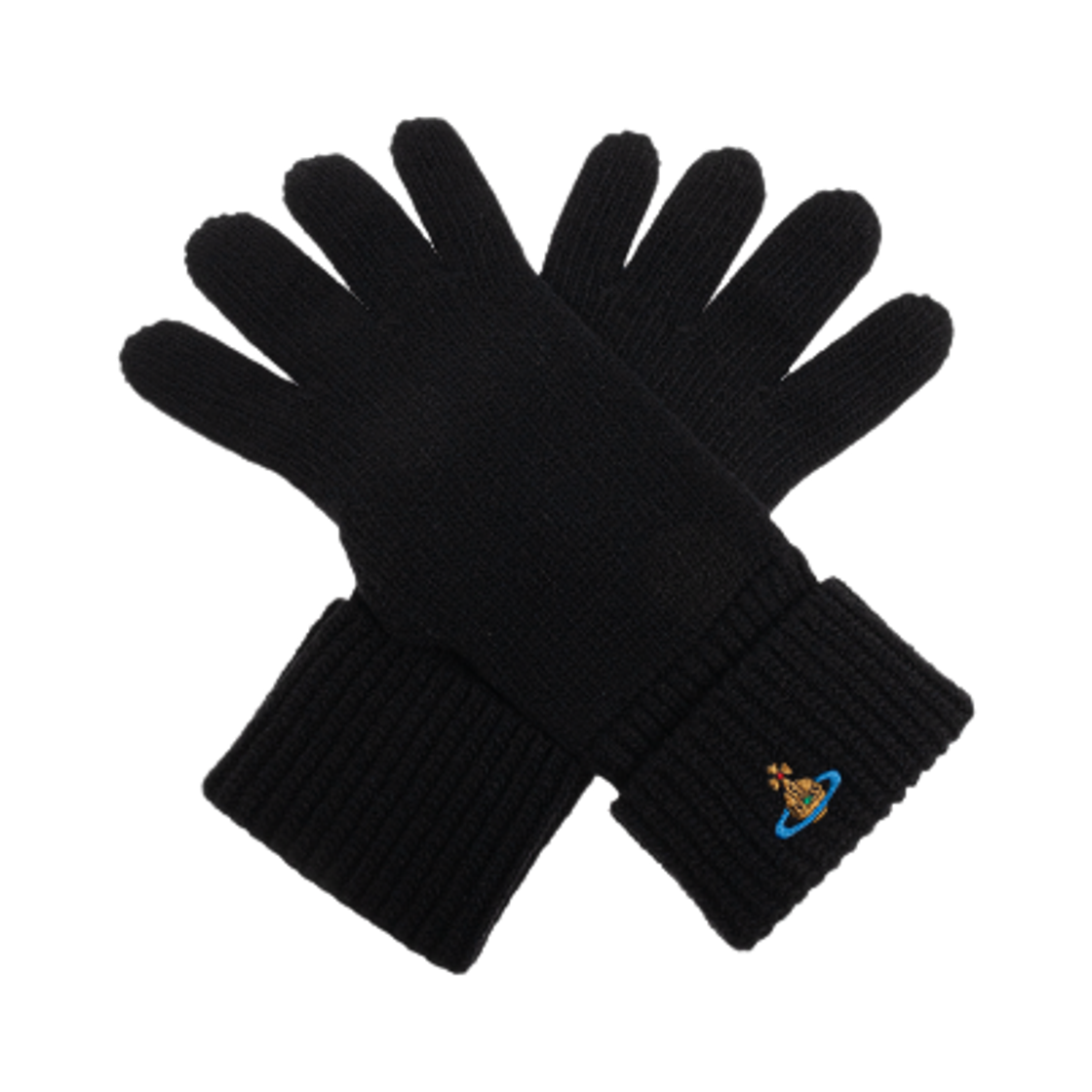 8202002R-K0065-N401 Vivienne Westwood Orb Logo Sporty Gloves Black