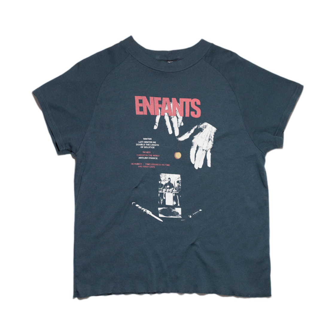 앙팡 리쉬 데프리메 더블 더 렝스 오브 솔스티스 래글런 티셔츠 페이디드 그린(Enfants Riches Deprimes Double The Length of Solstice Raglan T-Shirt Faded Green) - 1