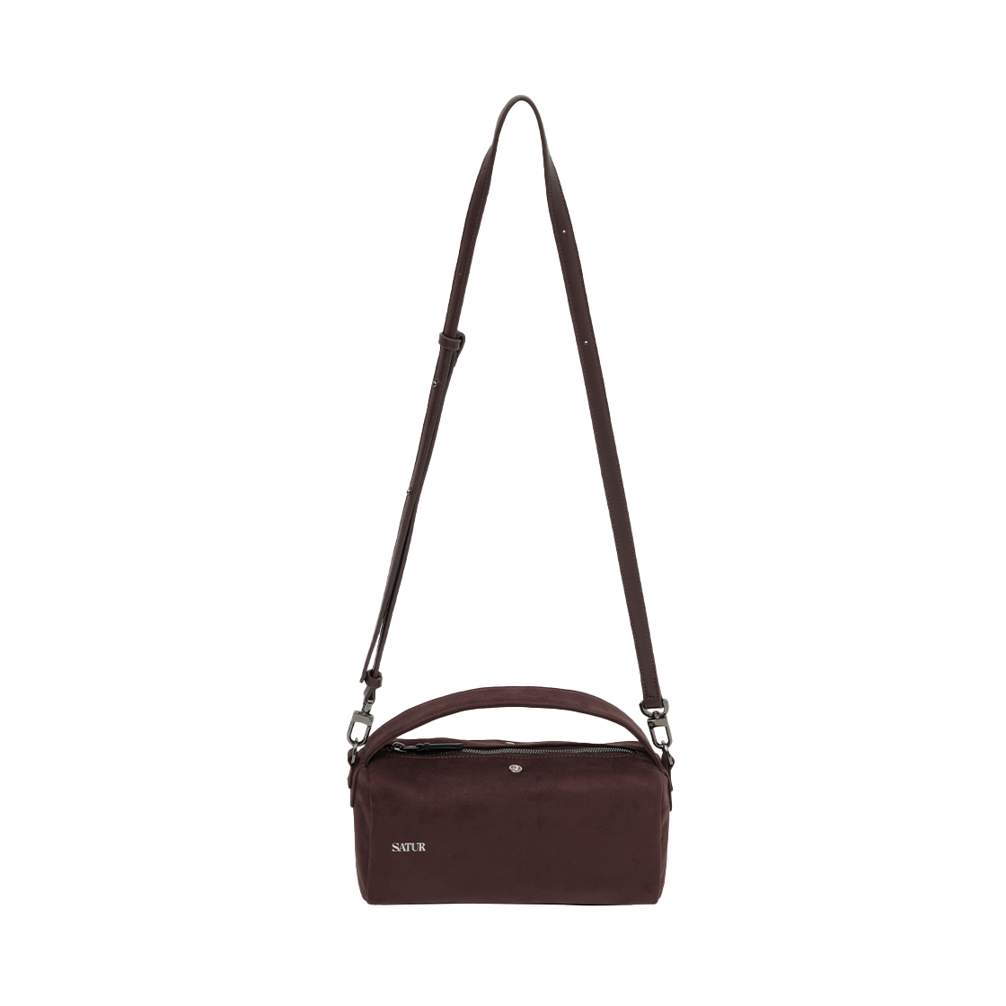 세터 베로나 신세틱 스웨이드 백 브라운(SATUR Verona Synthetic Suede Bag Brown)