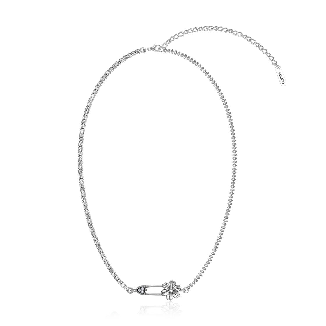 SLN.25FF23 Scudo Cuore Tennis Necklace