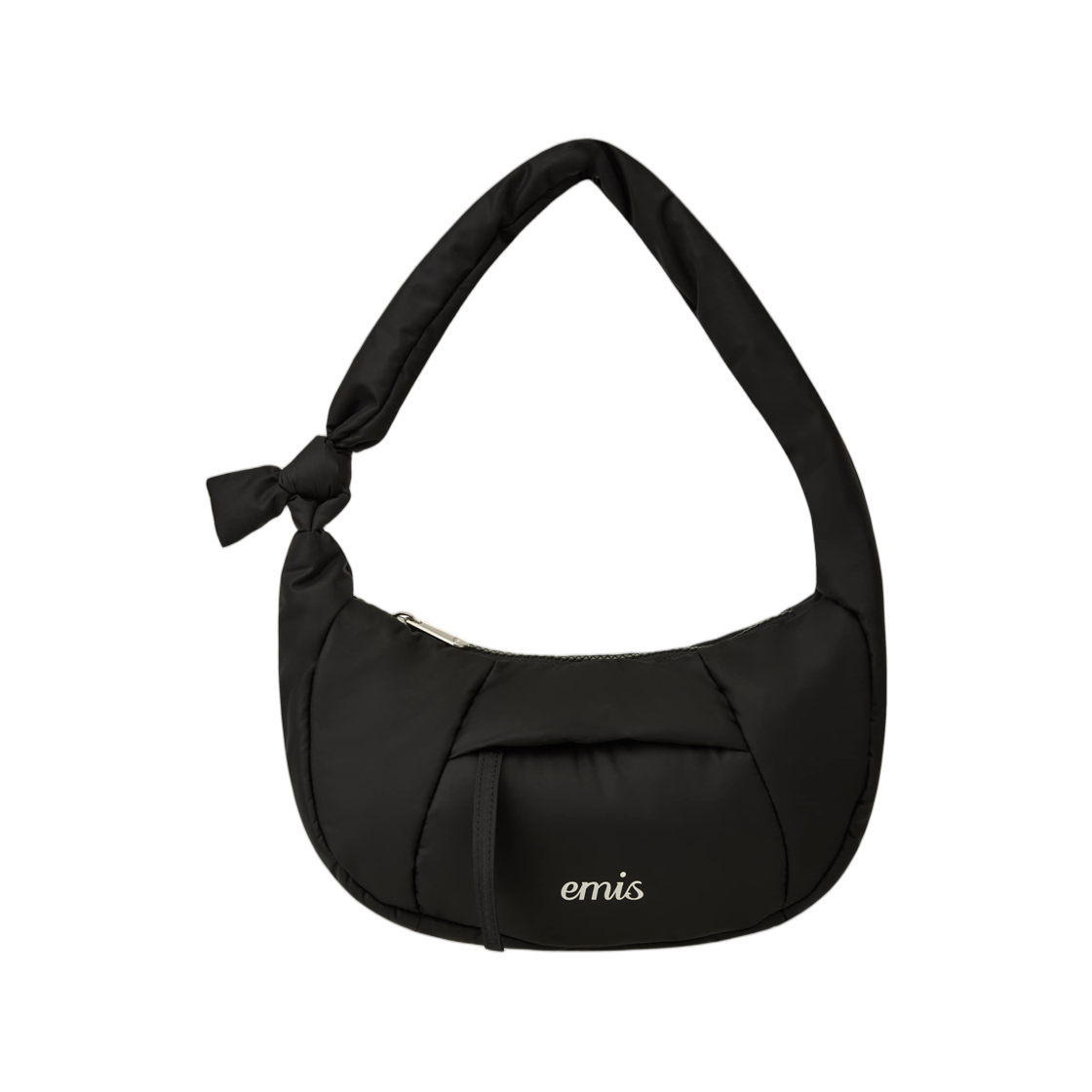 이미스 패디드 집 포켓 호보백 블랙(Emis Padded Zip Pocket Hobo Bag Black)