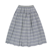 (W) Coyseio Wide Shirring Skirt Navy
