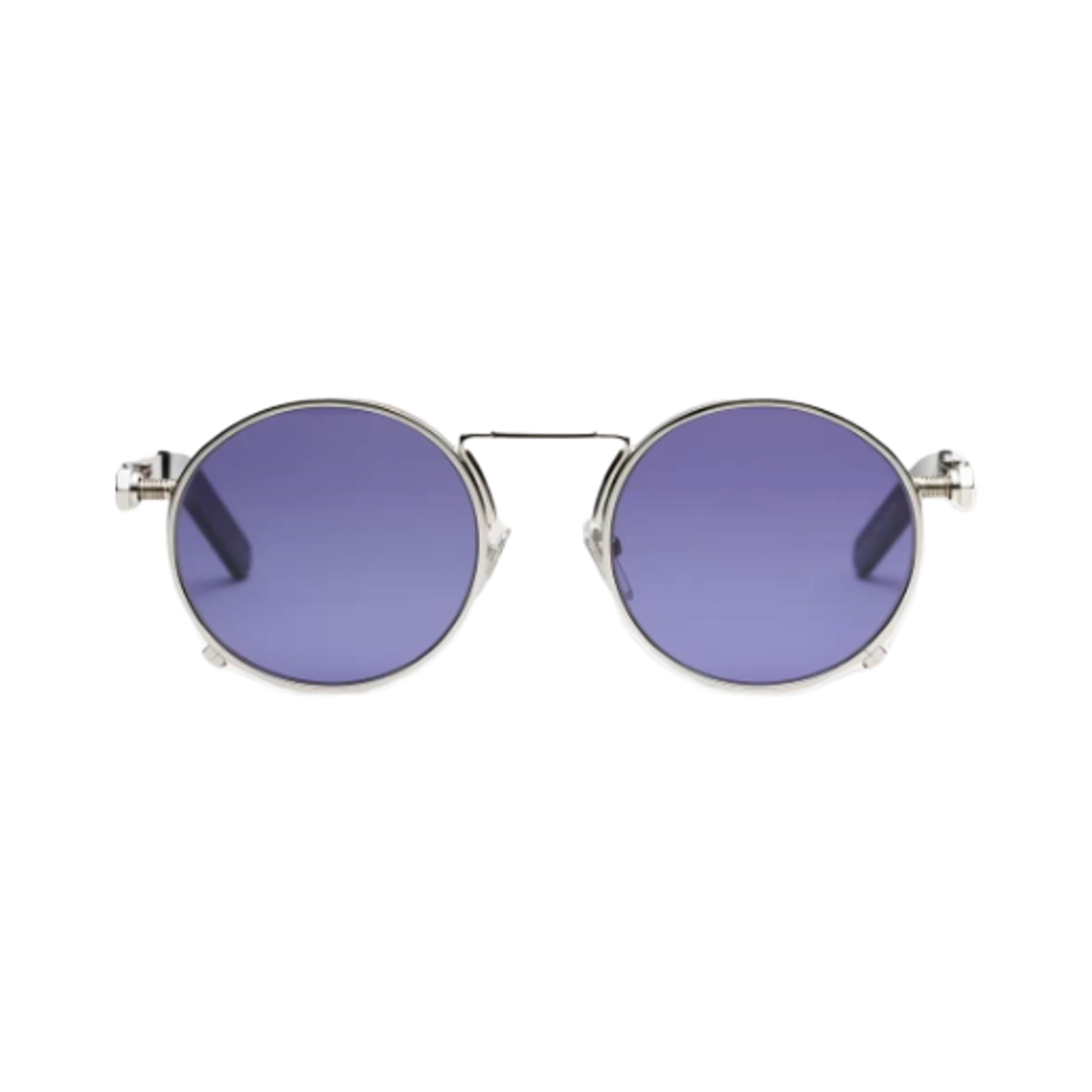 24/30-U-LU008-X055-91 Jean Paul Gaultier The Silver 56-8171 Sunglasses Silver Blue Lenses