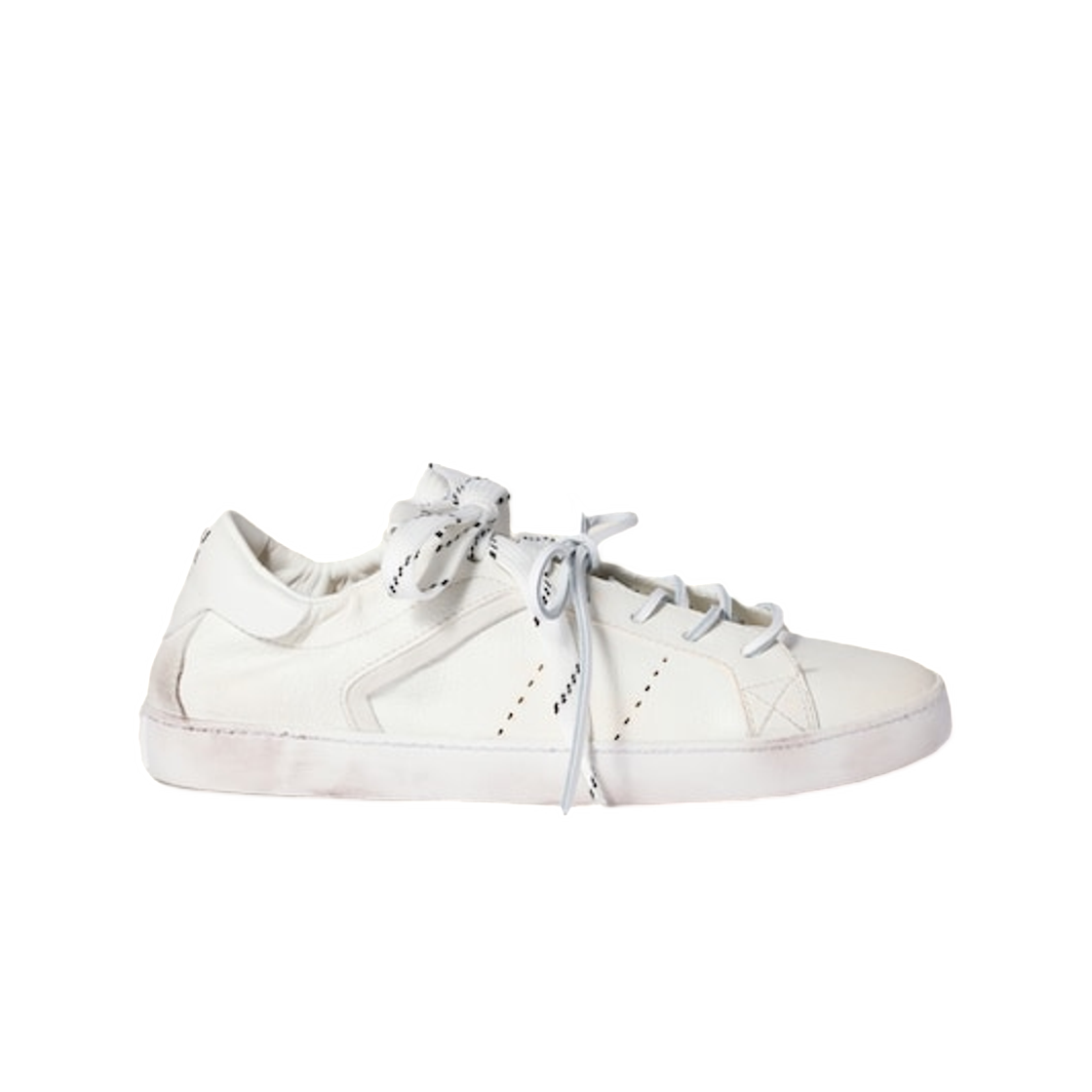 (W) 미우 미우 데코 레더 스니커즈 화이트((W) Miu Miu Deco Leather Sneakers White)