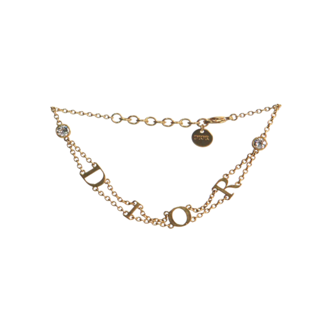 디올 더블 체인 골드 팔찌 A-B33561(Dior Double Chain Gold Bracelet) - 1
