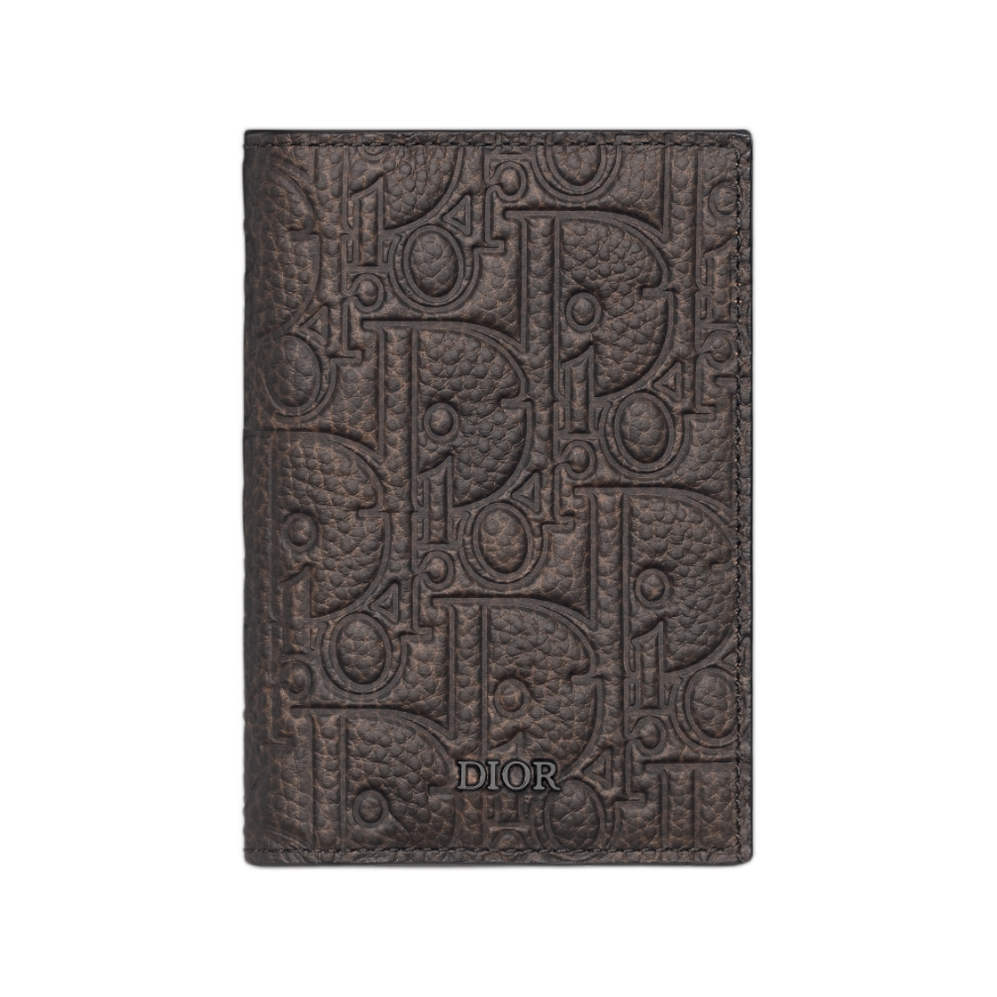 디올 버티컬 바이폴드 카드 홀더 디올 그래비티 빈티지 레더 브라운(Dior Vertical Bifold Card Holder Dior Gravity Vintage Leather Brown) - 1