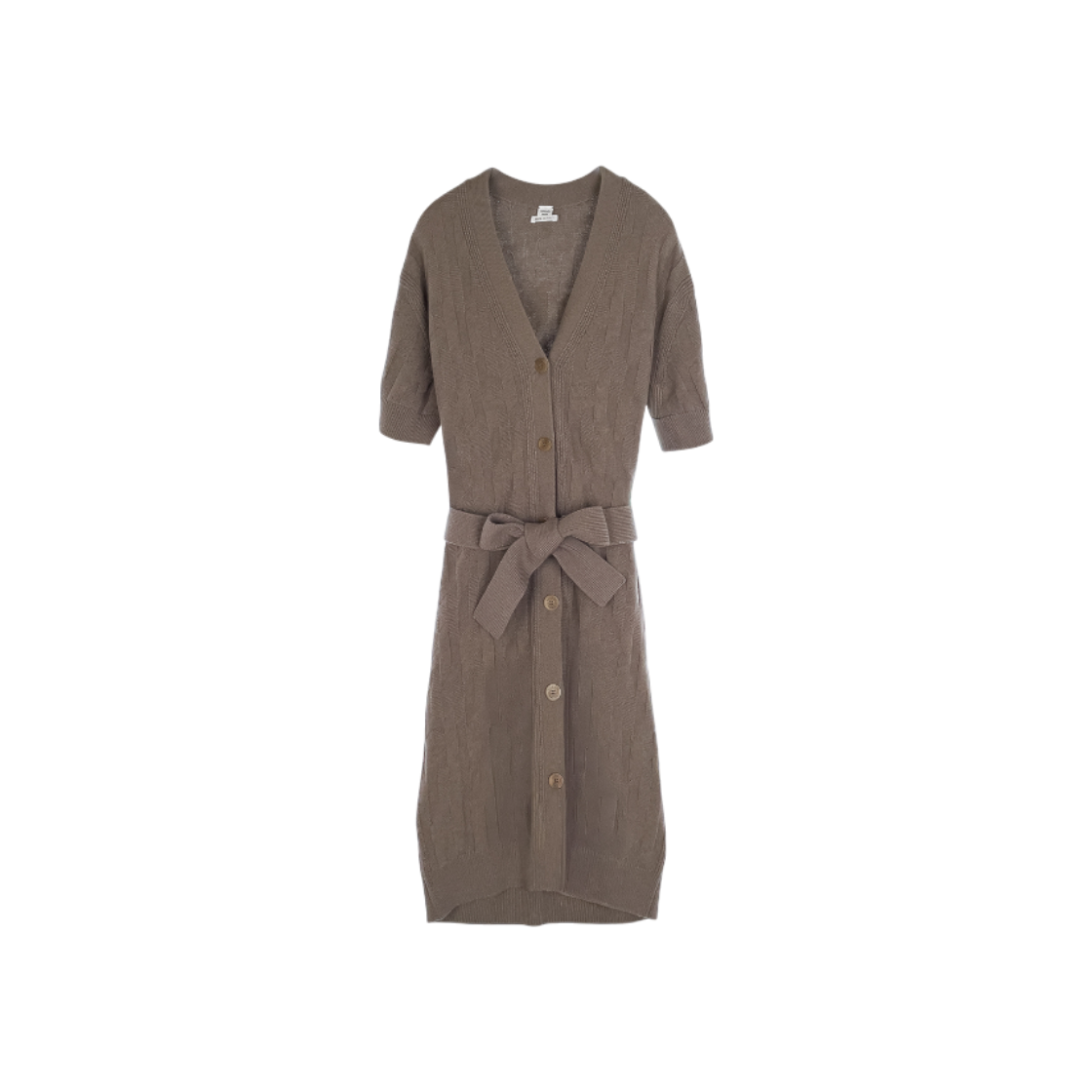 IT9MIAK6C34B Hermes 24SS H Short Sleeve Dress 40 Greige