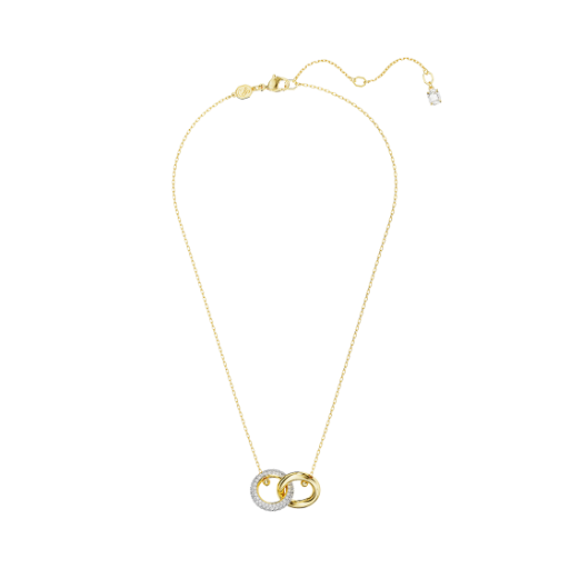 5668820 (W) Swarovski Dextera Pendant Interlocking Loop White Gold-Tone Plated