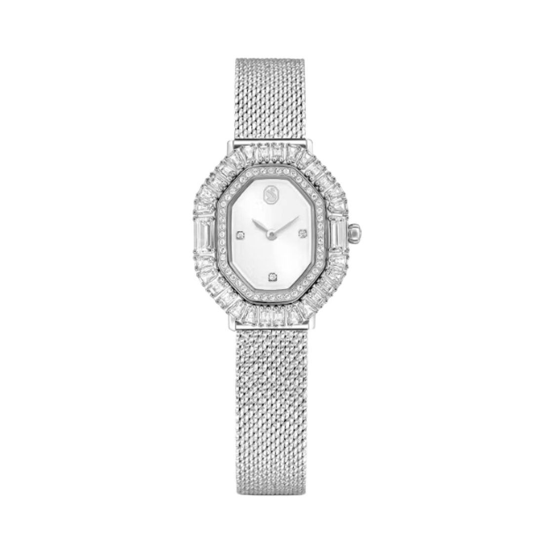 (W) 스와로브스키 매트릭스 옥타곤 워치 25mm 실버((W) Swarovski Matrix Octagon Watch 25mm Silver)