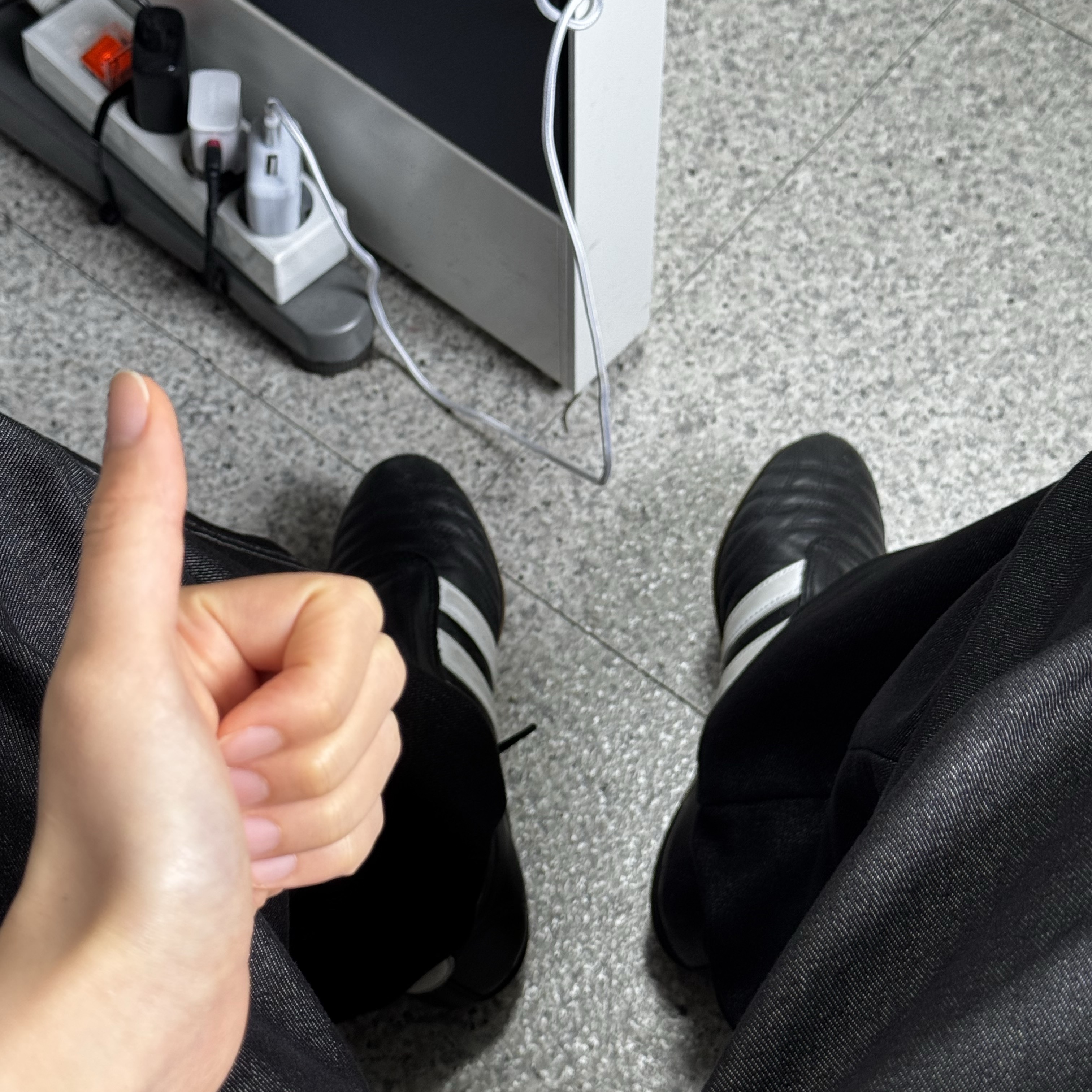 (W) Adidas Taekwondo Core Black Cloud White 착용 스타일