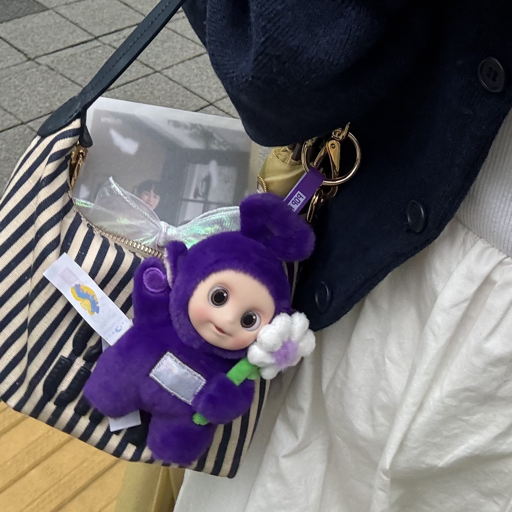 Pop Mart Teletubbies Say Hello Series Figures Sealed Case Tinky Winky's Chill Flower (Opened Case) 착용 스타일 - 4