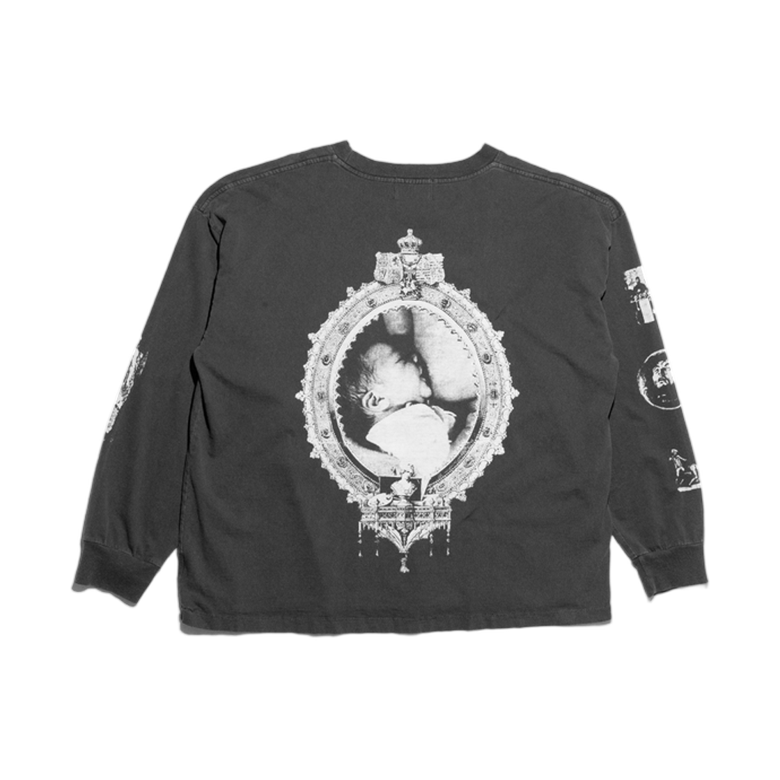 앙팡 리쉬 데프리메 더 레이턴시 롱 슬리브 티셔츠 앤티크 블랙 페인트(Enfants Riches Deprimes The Latency Long Sleeve T-Shirt Antique Black with Paint) - 2