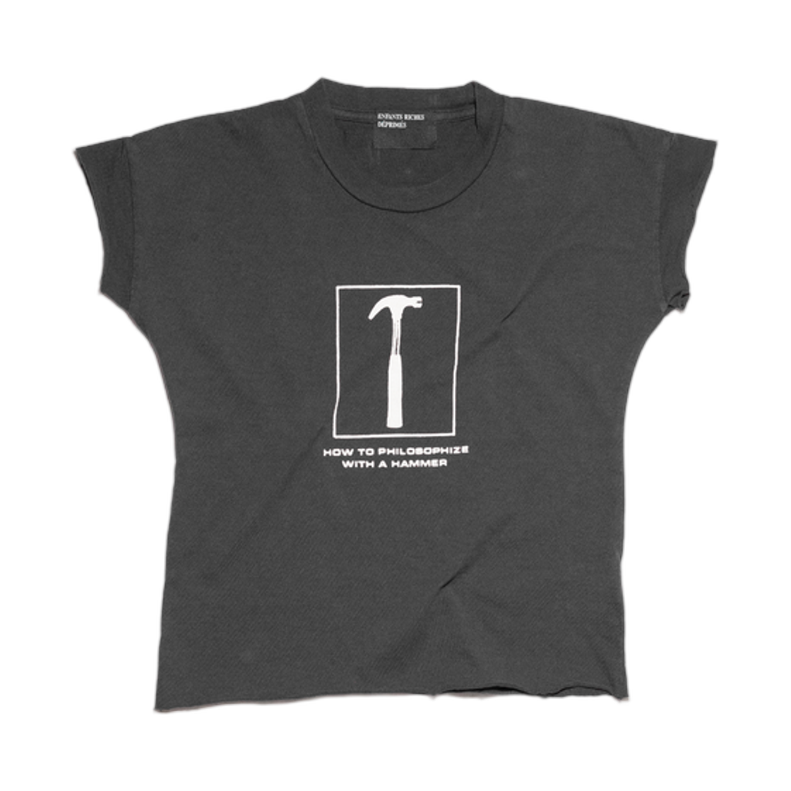 (W) 앙팡 리쉬 데프리메 어 해머 티셔츠 페이디드 블랙((W) Enfants Riches Deprimes with a Hammer T-Shirt Faded Black) - 1