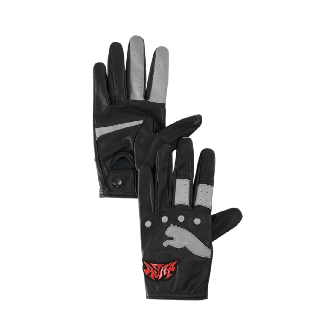 푸마 x 에이셉 라키 드라이빙 글러브 푸마 블랙 피어스 레드 푸마 화이트(Puma x A$AP Rocky Driving Gloves Puma Black-Fierce Red-Puma White)