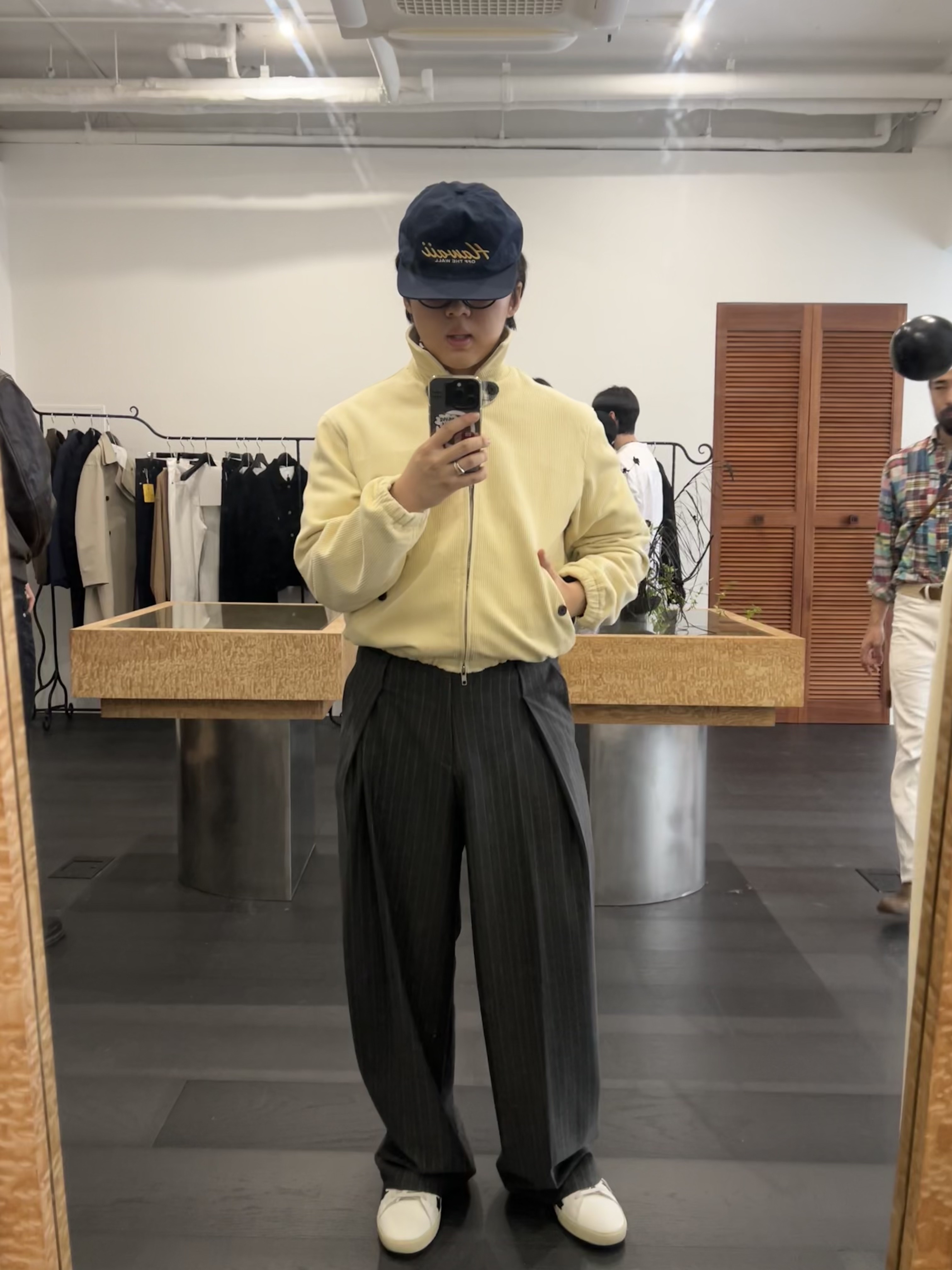 STU Strap Corduroy Jacket Ivory 착용 스타일 - 2