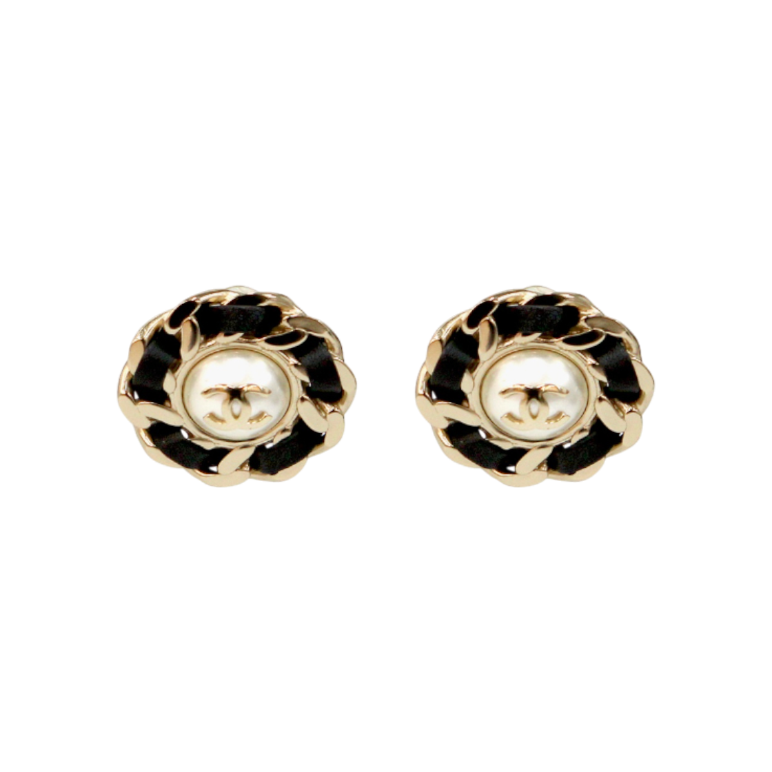 ITWHCAJNLSSS Chanel Round CC Gold Earrings