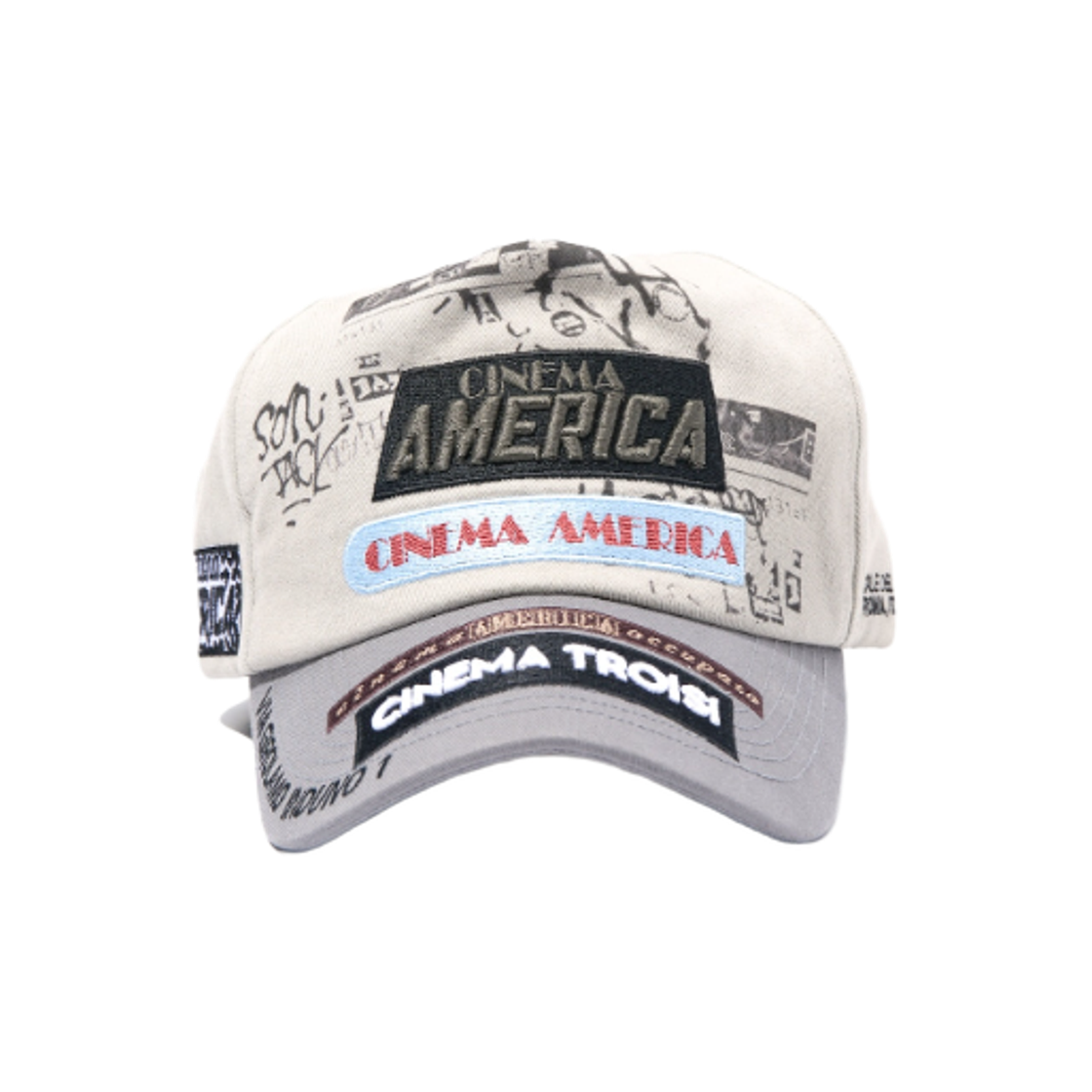 팔리 할리우드 시네마 트로이시 5 패널 햇 라이트 그레이(Paly Hollywood Cinema Troisi 5 Panel Hat Light Grey)