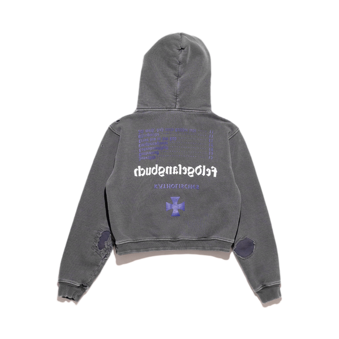 (W) 앙팡 리쉬 데프리메 카톨리셰스 투스브러시 후드 라이트 앤티크 블랙((W) Enfants Riches Deprimes Katholisches Toothbrush Hoodie Light Antique Black) - 2