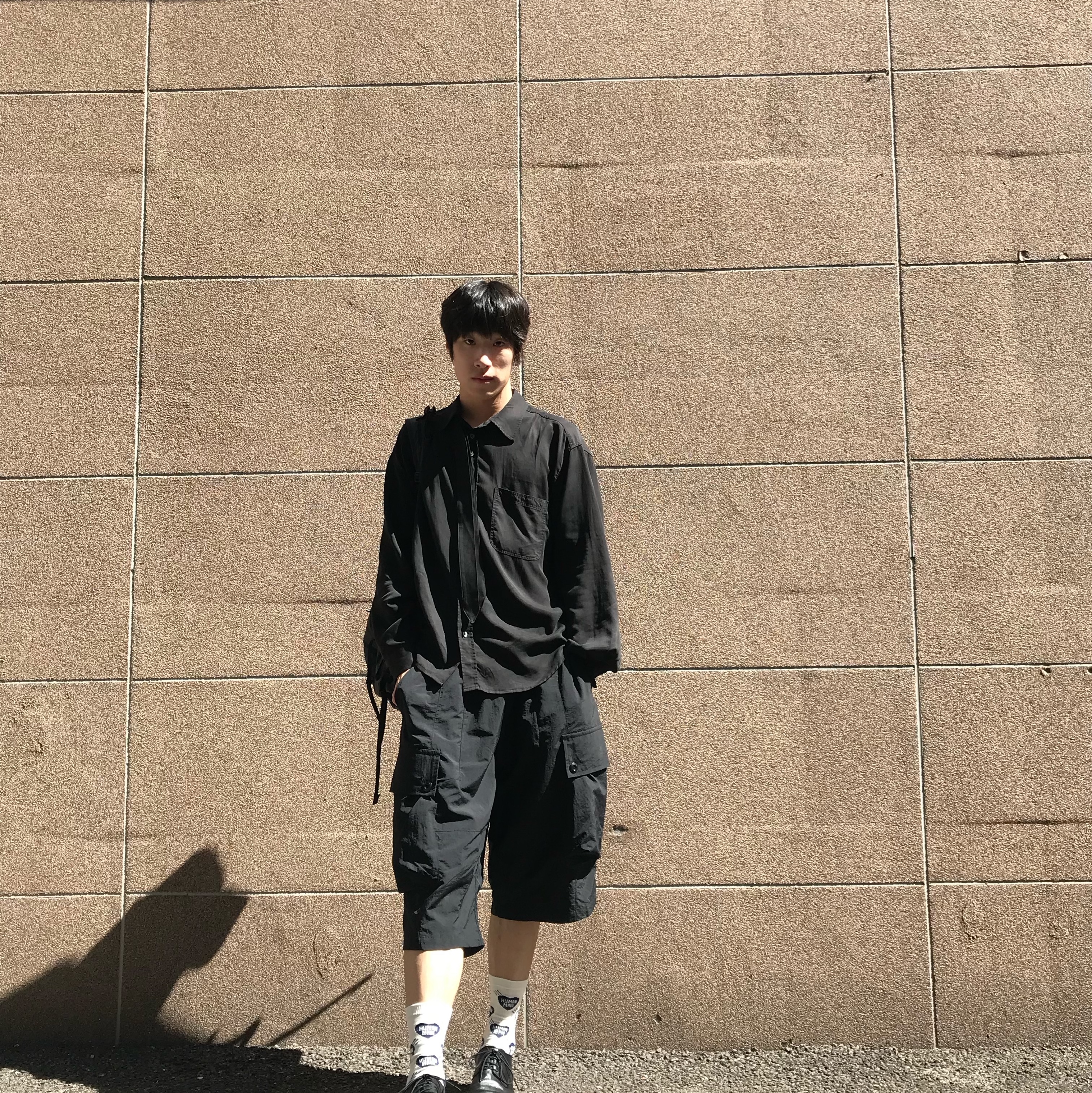 Human Made Heart Socks Gray 착용 스타일 - 1