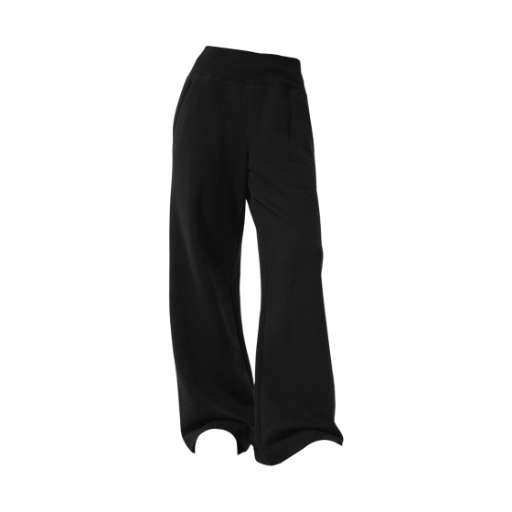 (W) 알로 요가 세레니티 와이드 레그 스웨트팬츠 블랙((W) Alo Yoga Serenity Wide Leg Sweatpants Black)