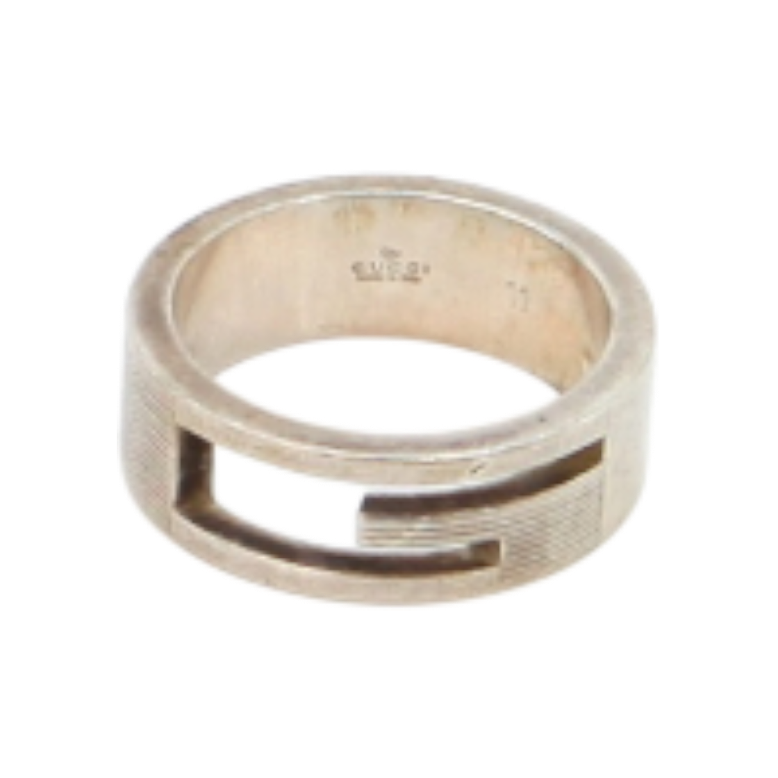 ITUHGOJEN8VJ Gucci Blanc Deed Regular G Ring